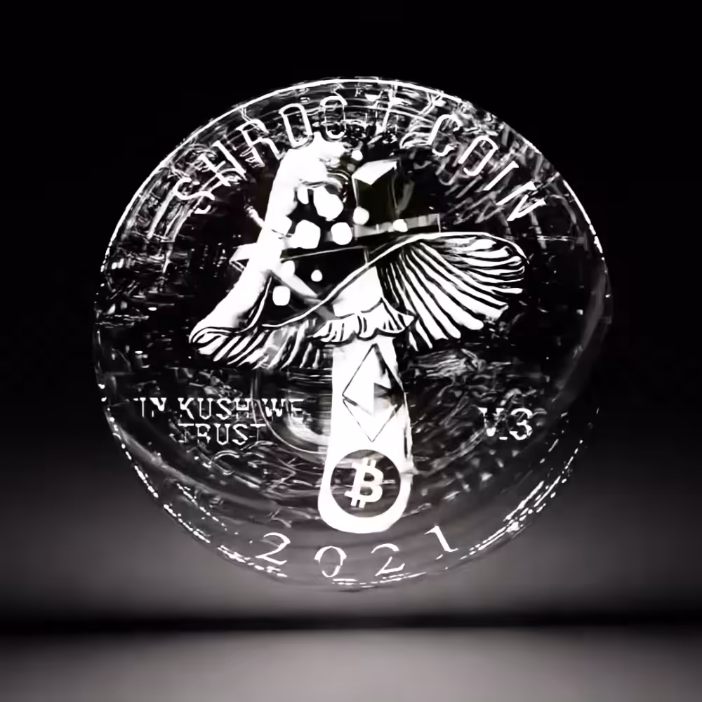 Shroom Coin Crystal - Quartz