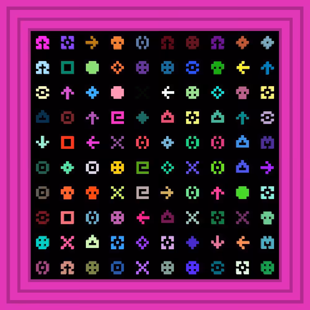 Unicorns have one horn :: Procedural Symbols #66/1000