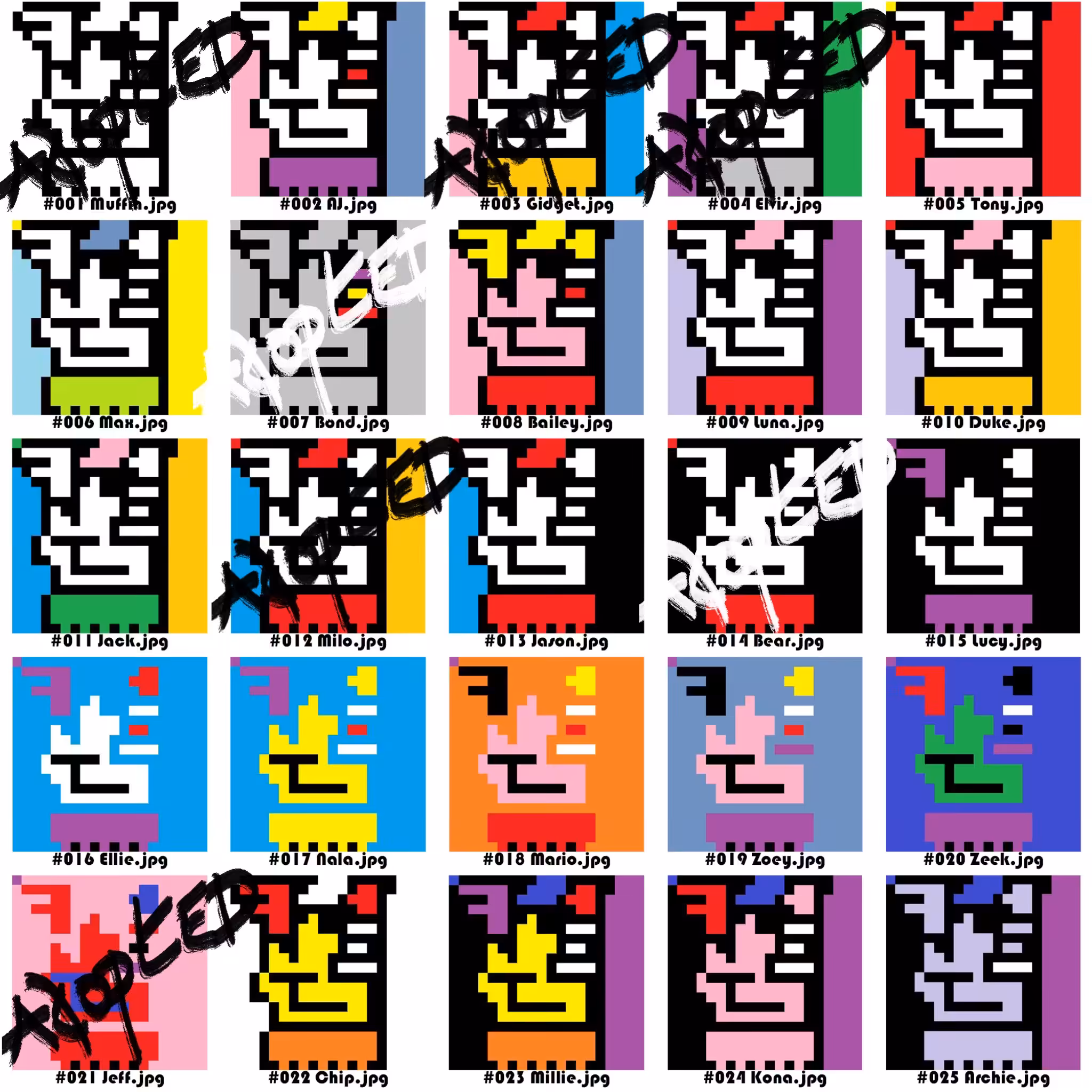 PixelPUPS #1 adopt card