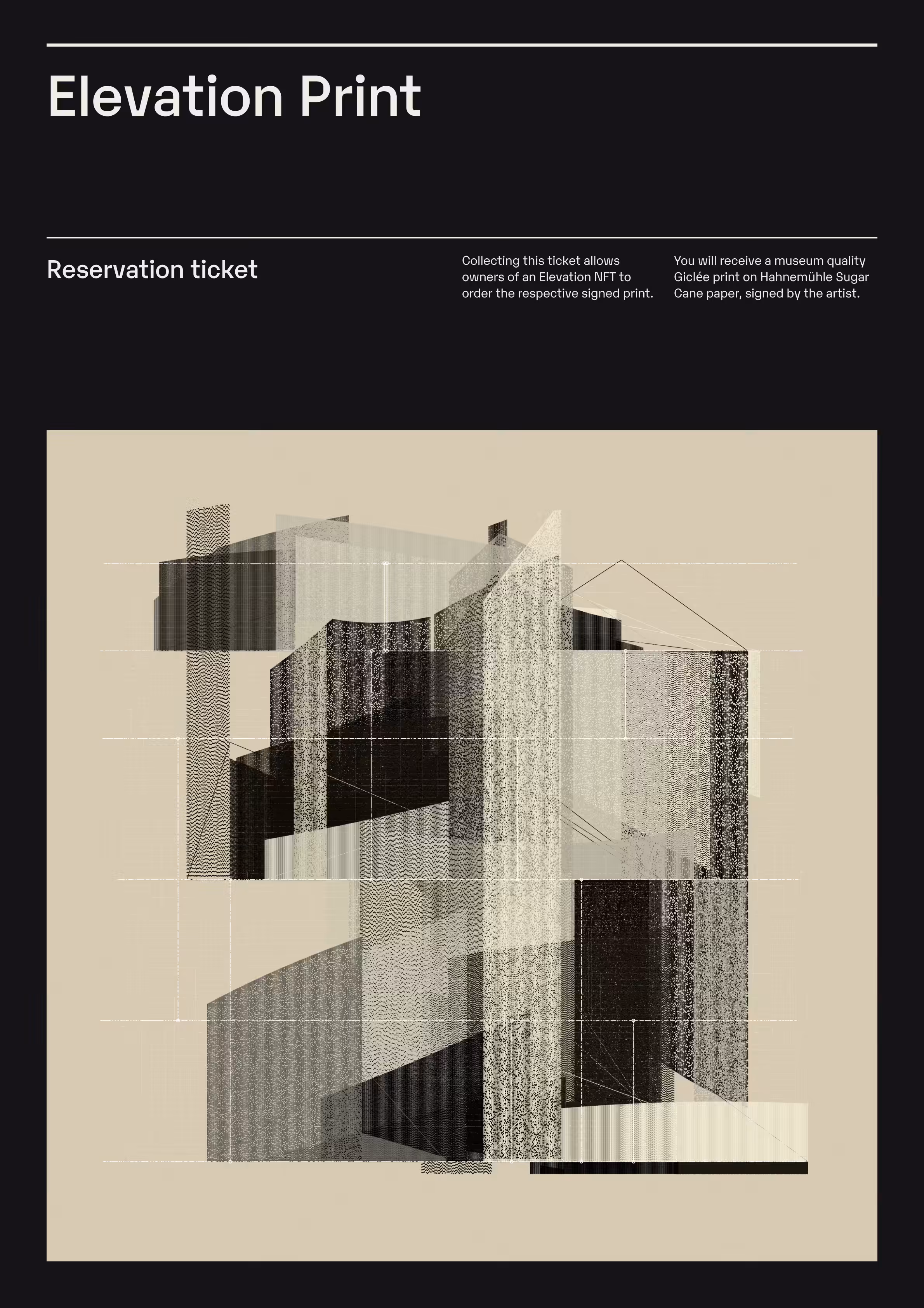 Elevation Print — Reservation ticket