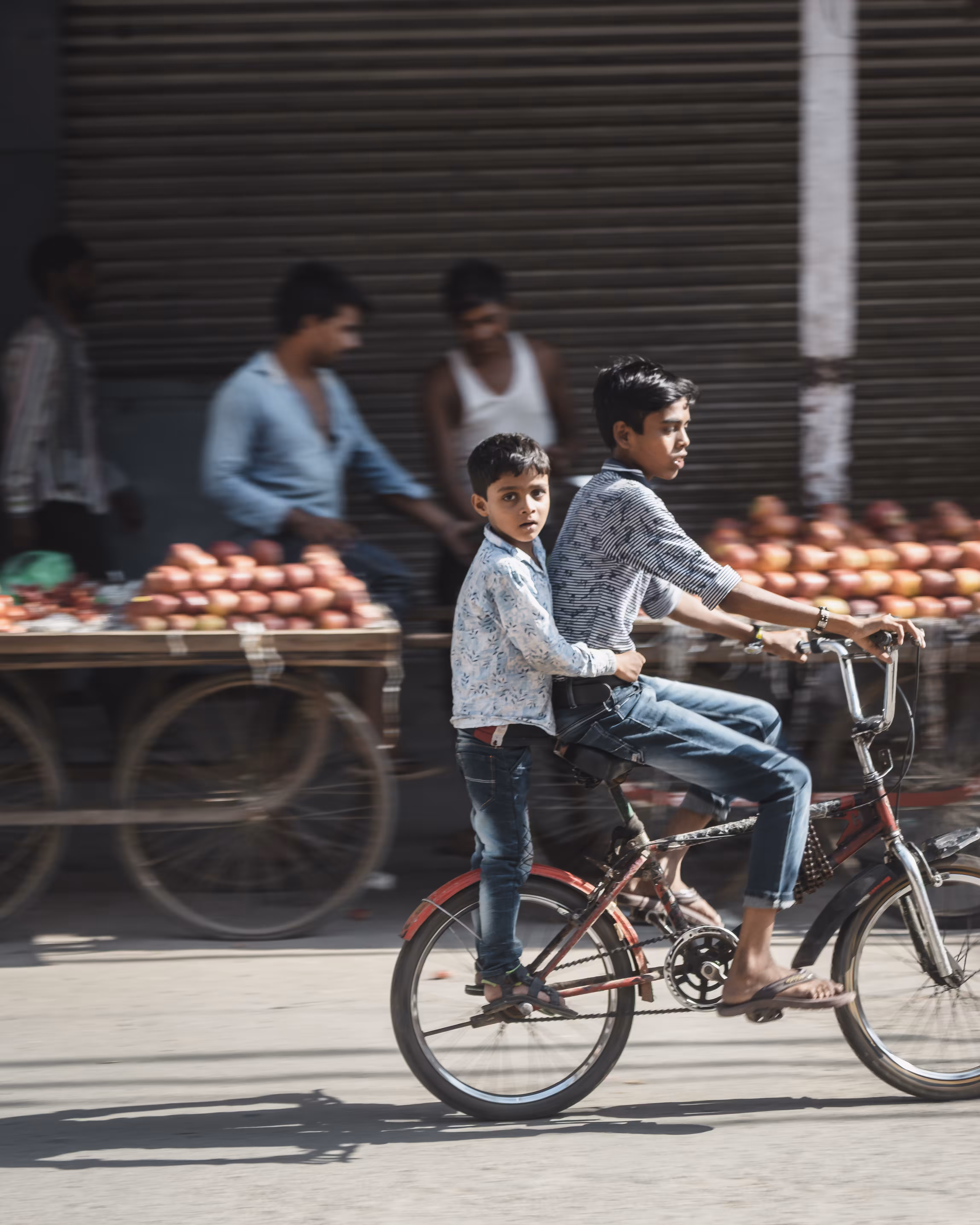 boys on a bike