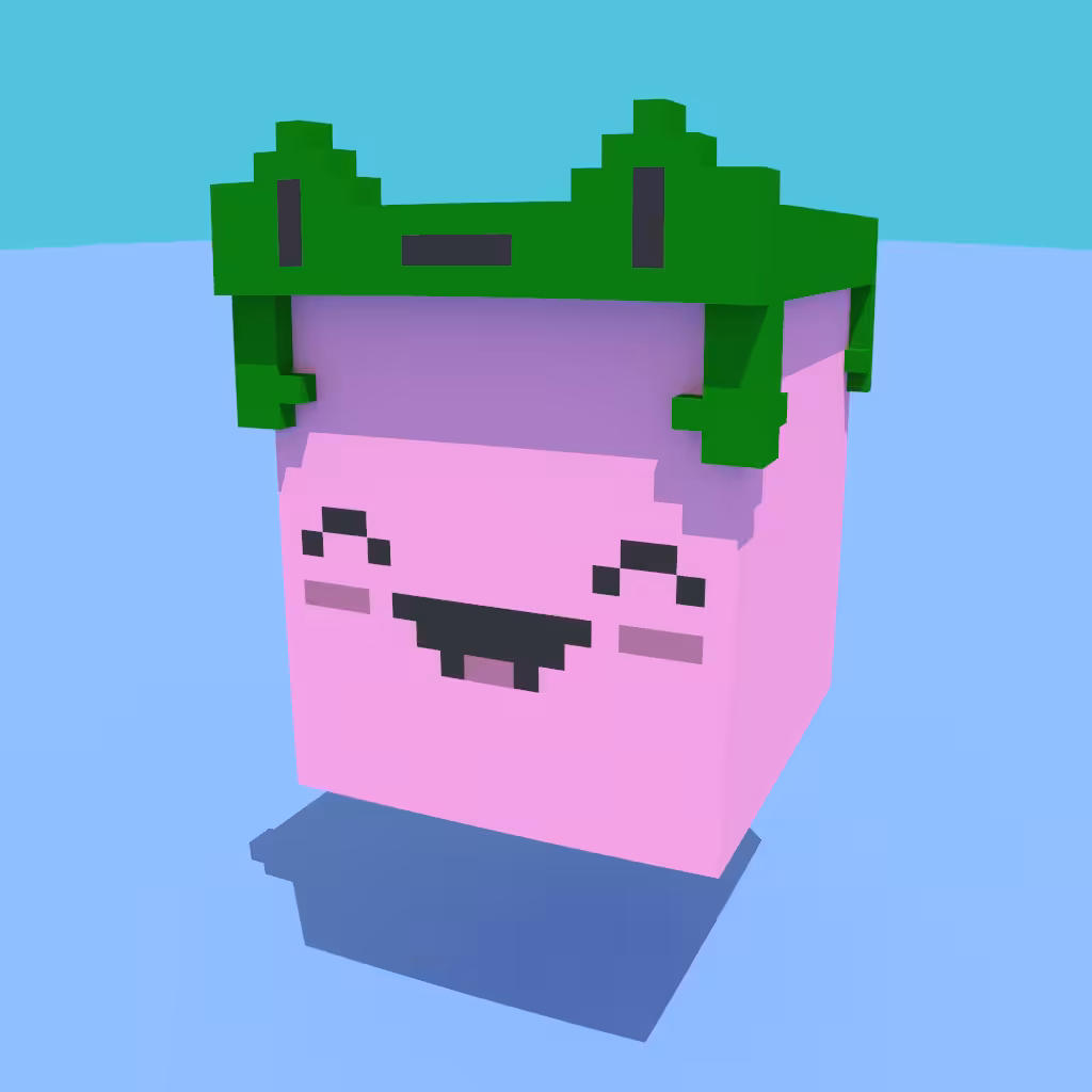 EFF CANCER TINY PINK PIXEL FROG HAT EDITION