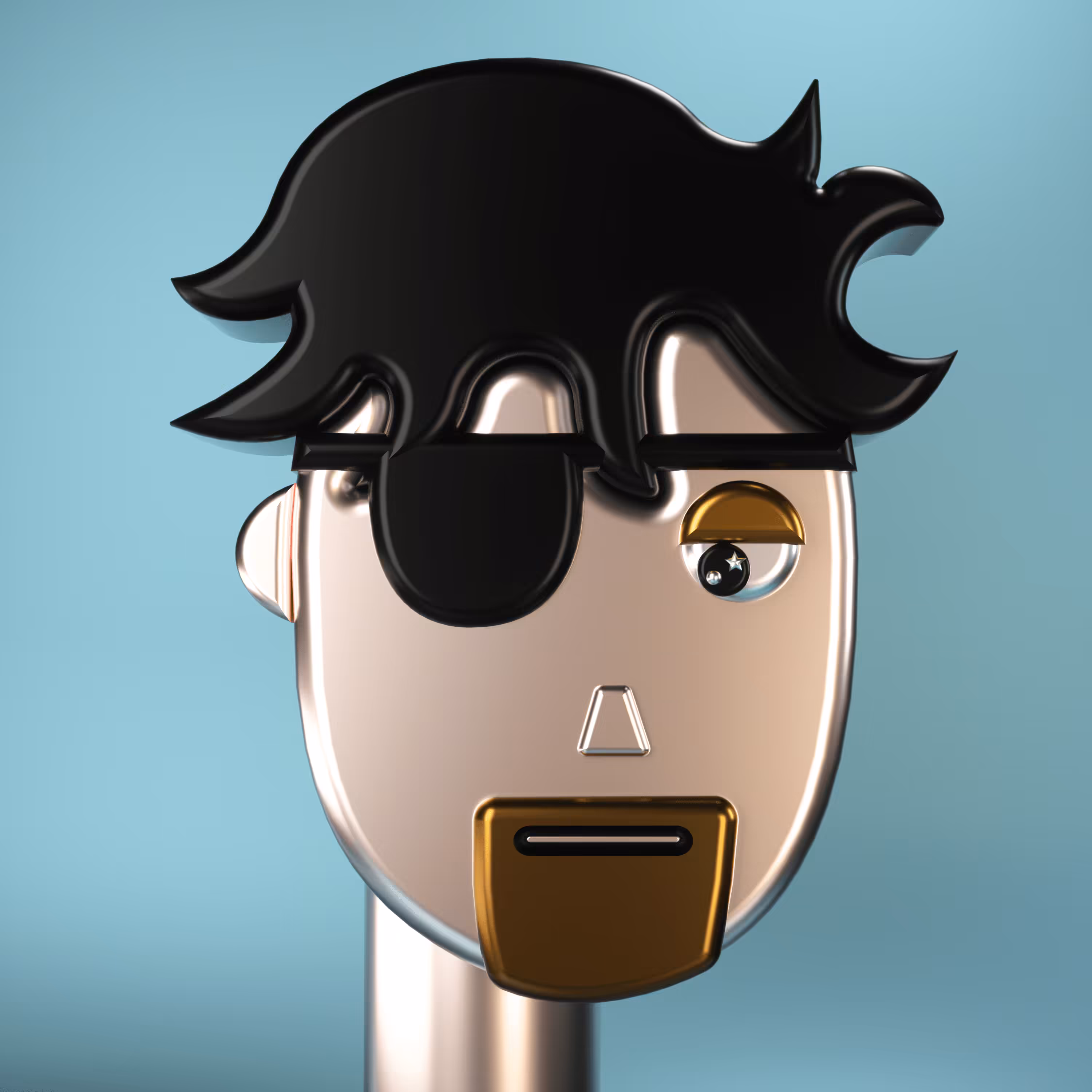 3D Chrome Punks: 3D Chrome Punk #0329