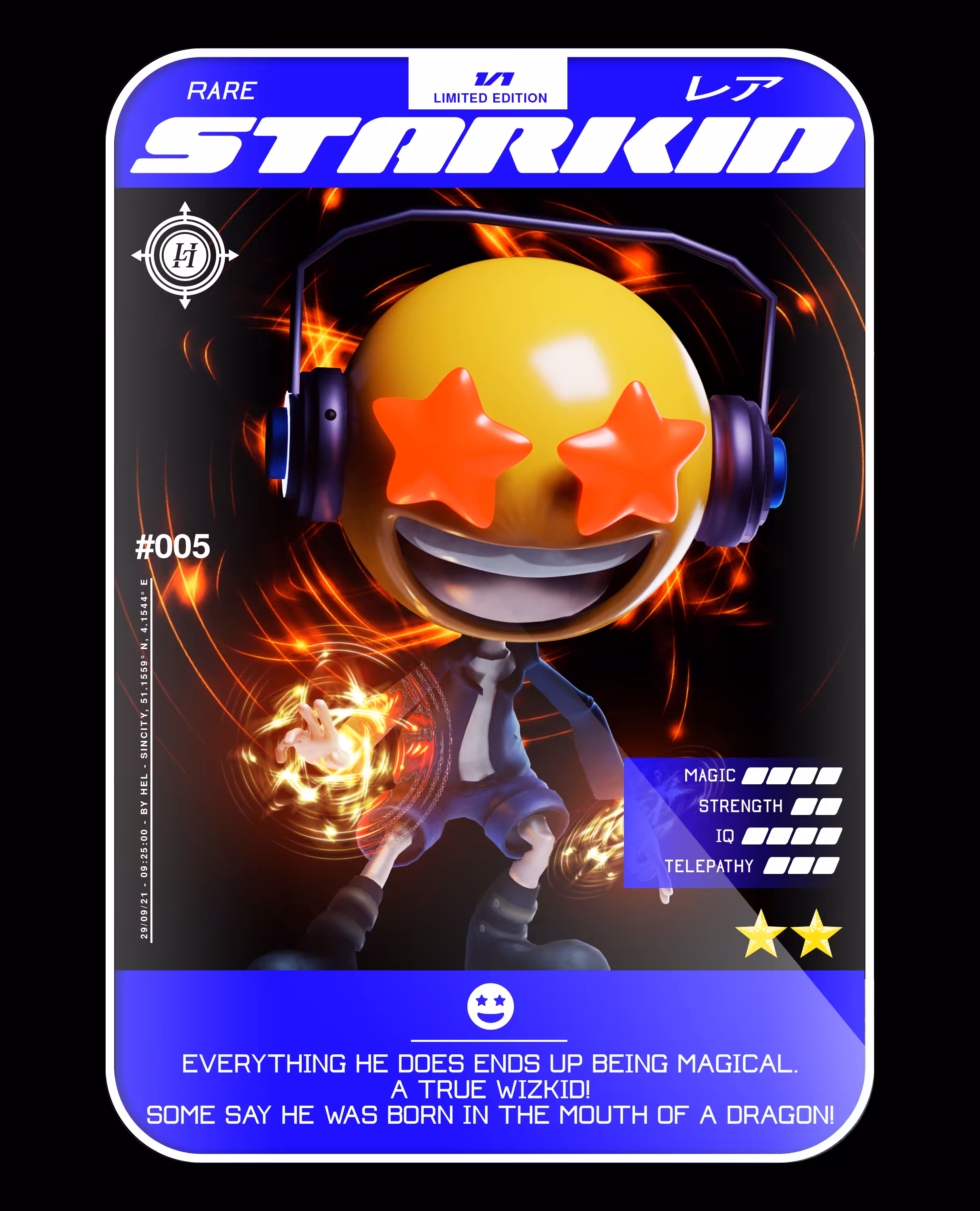 #005 - WIZKID RARE STARKID - COLLECTORS CARD