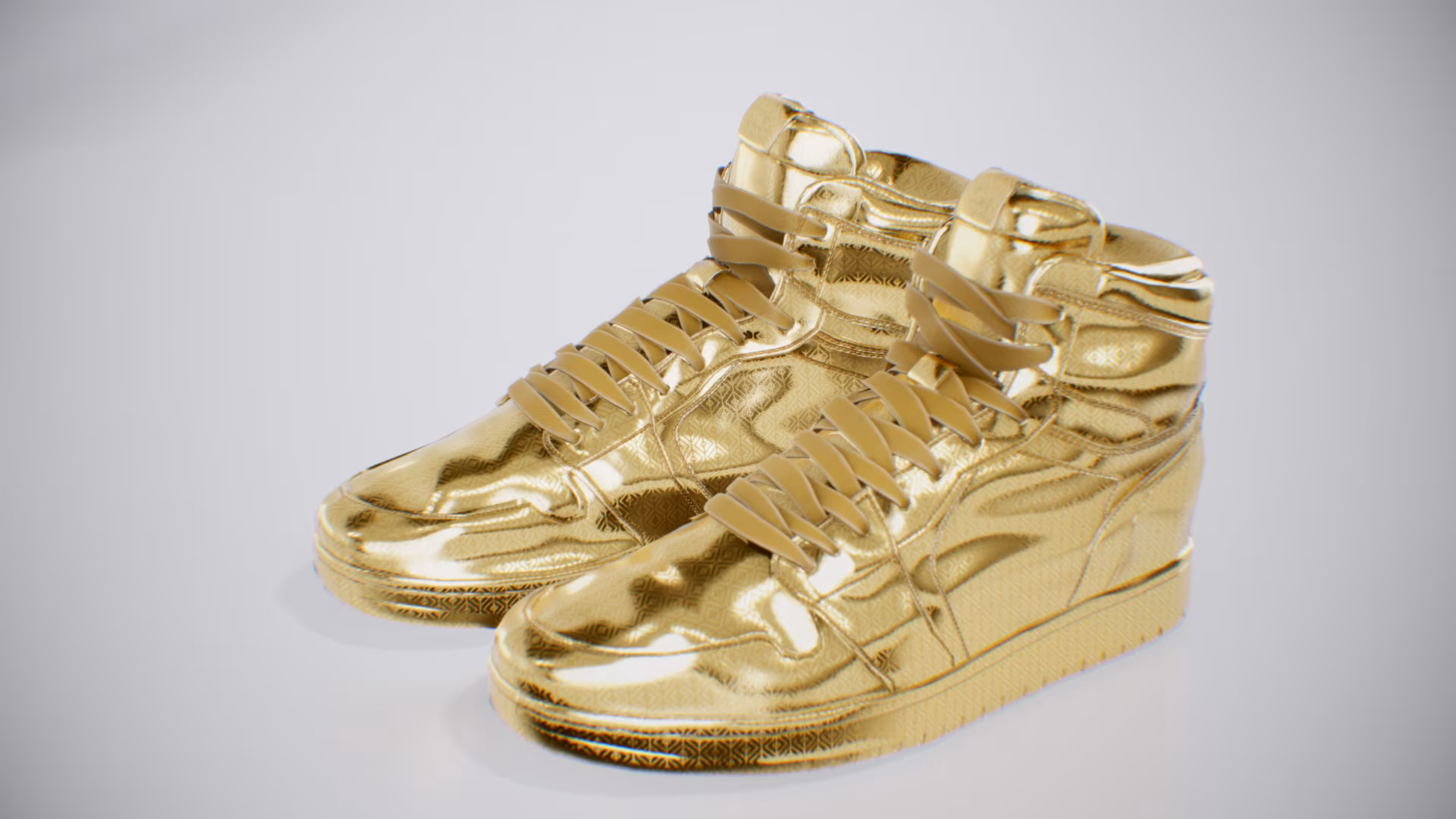Gold sneakers
