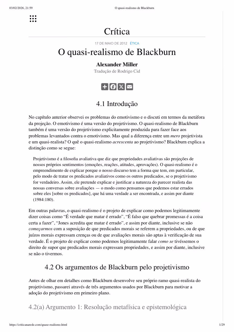 RODRIGOCID: Tradução - O quasi-realismo de Blackburn - Critica
