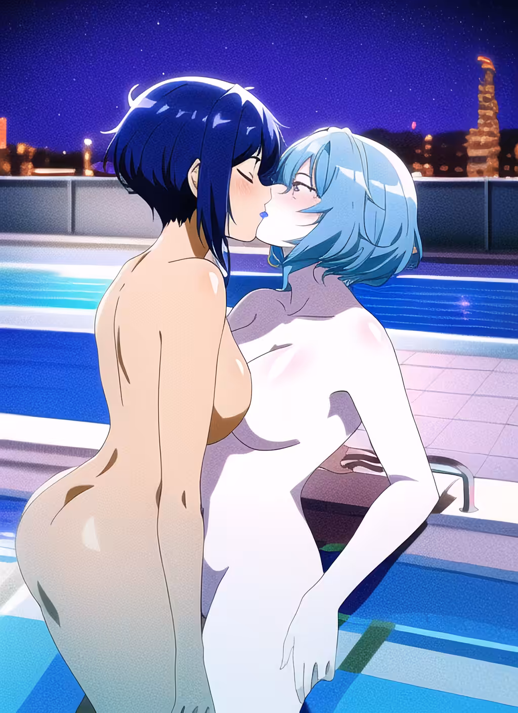 hentai AI genertive art based on my drawing girls yuri #15 Ivonne x Lucia