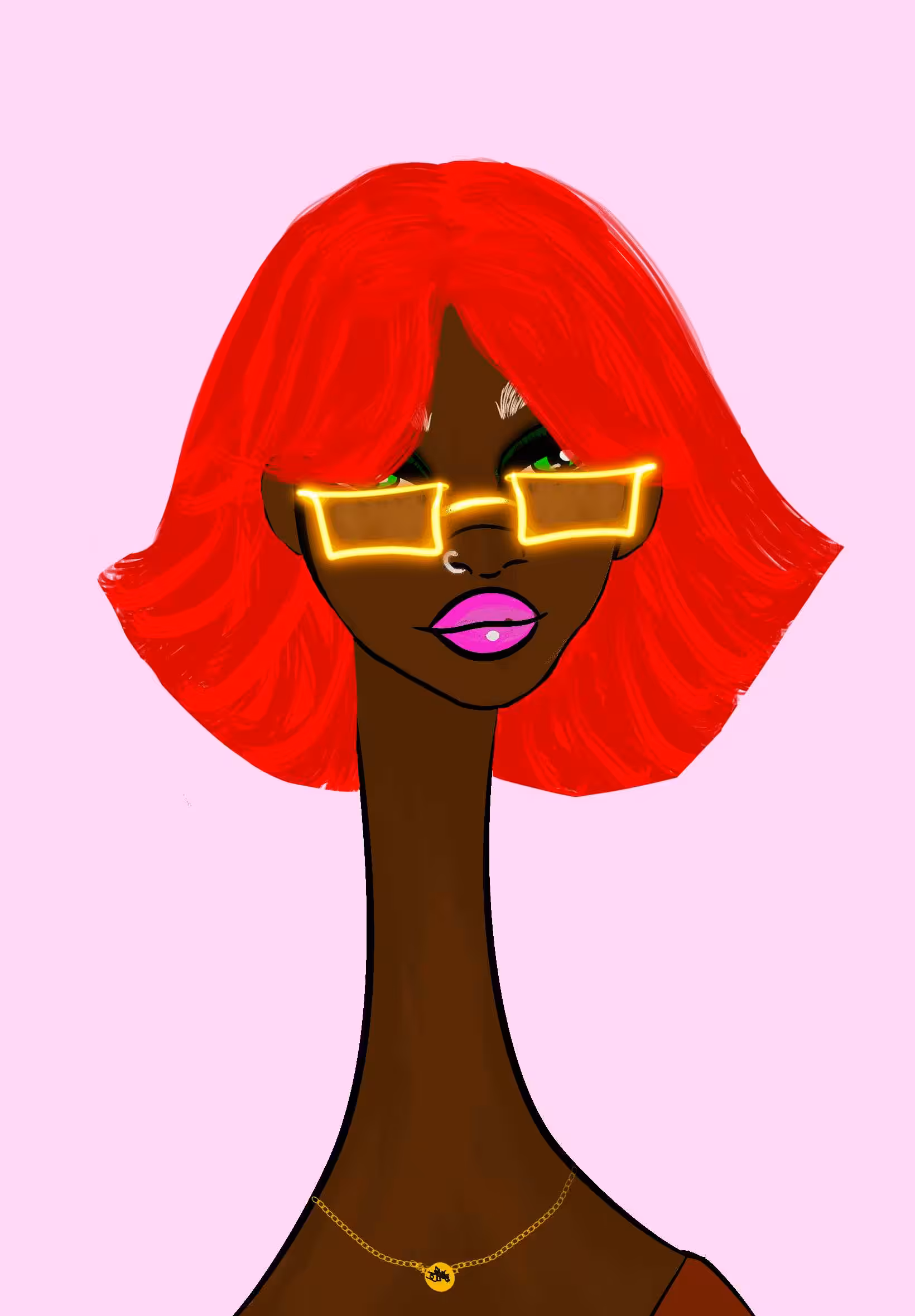 Long Neckie Lady #1256