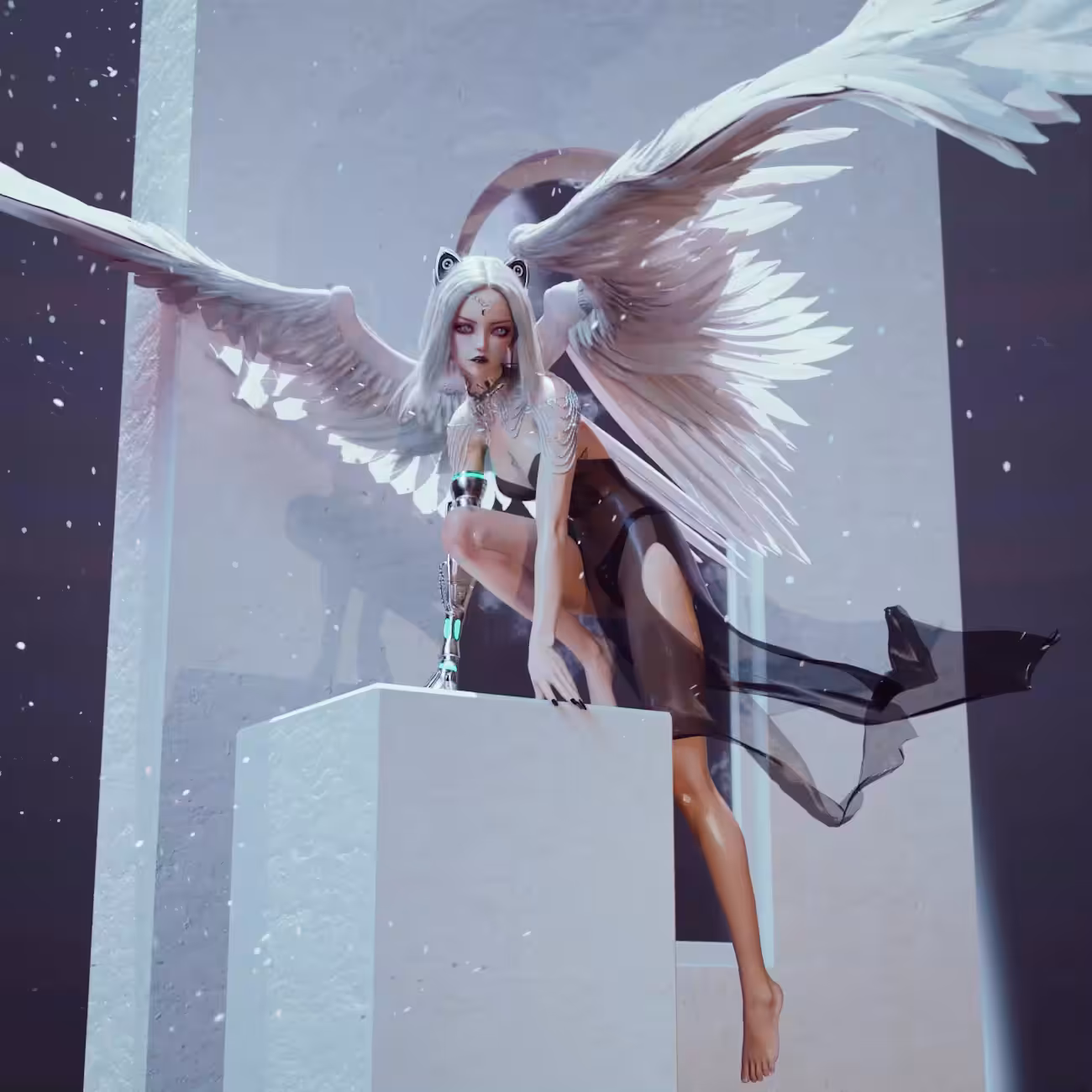 Angel of particles. Pic with magic inside :)