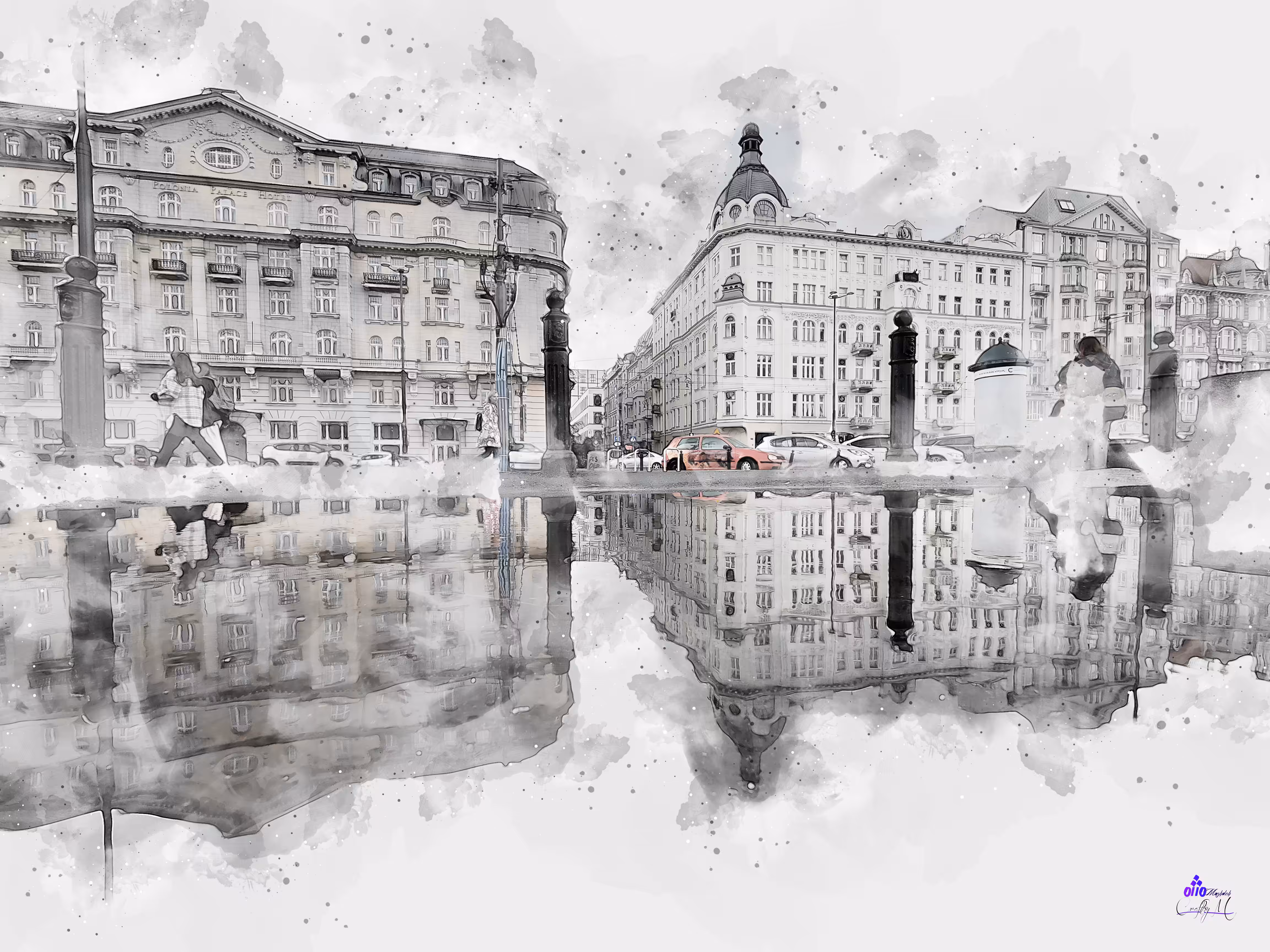 Rainy Warsaw after WAR