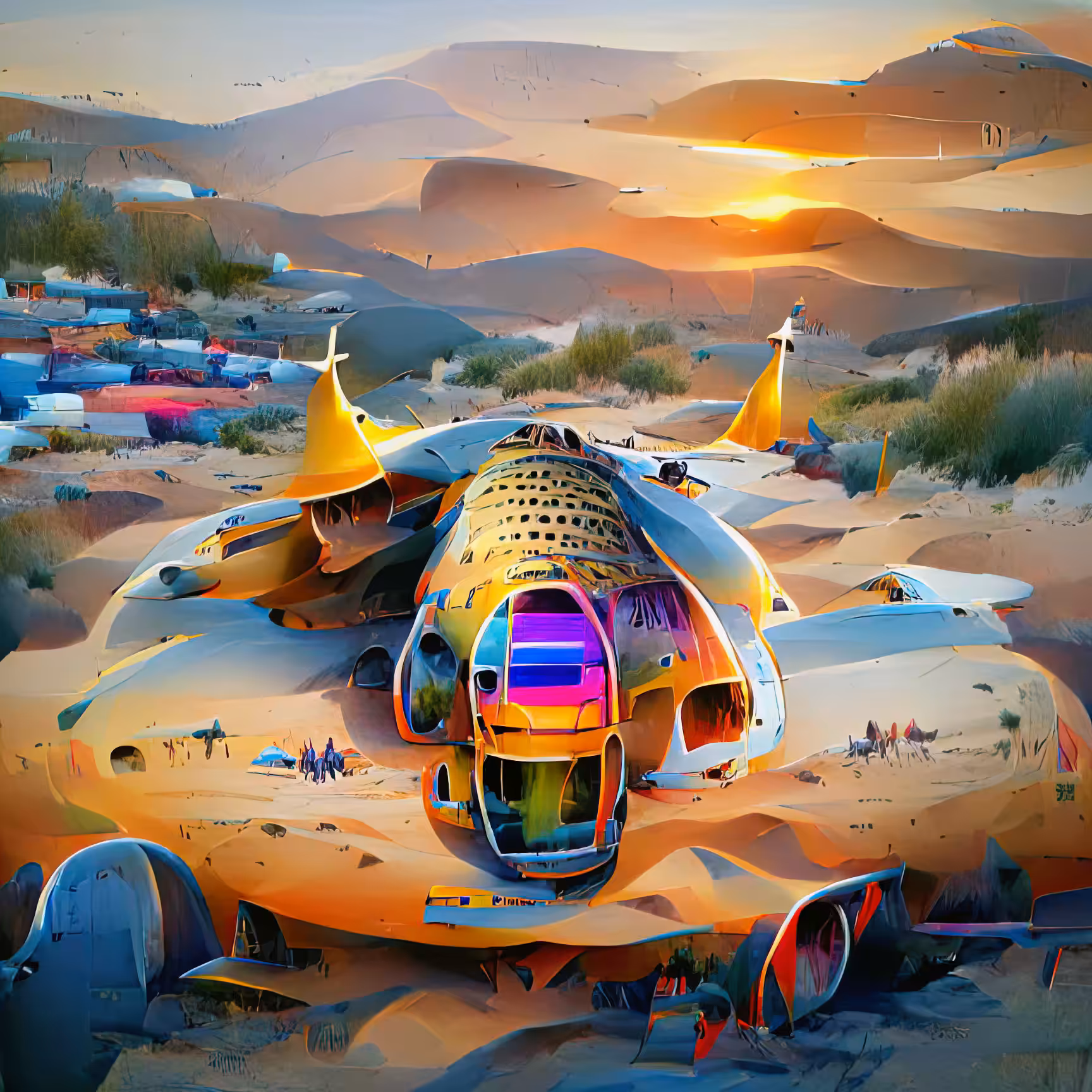 Anne Spalter AI Spaceships: Desert Frigate 169/501