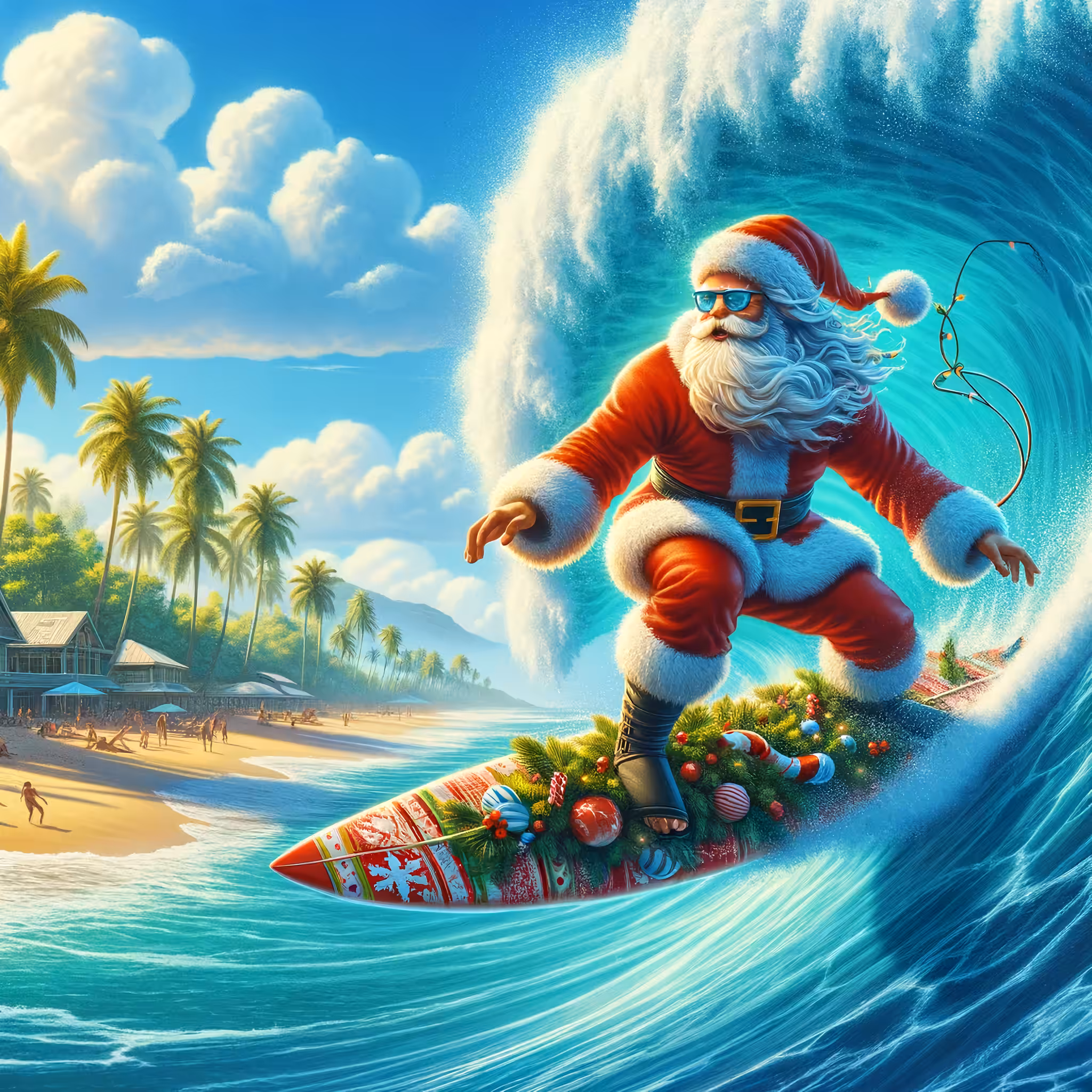 Santa Claus Surfer
