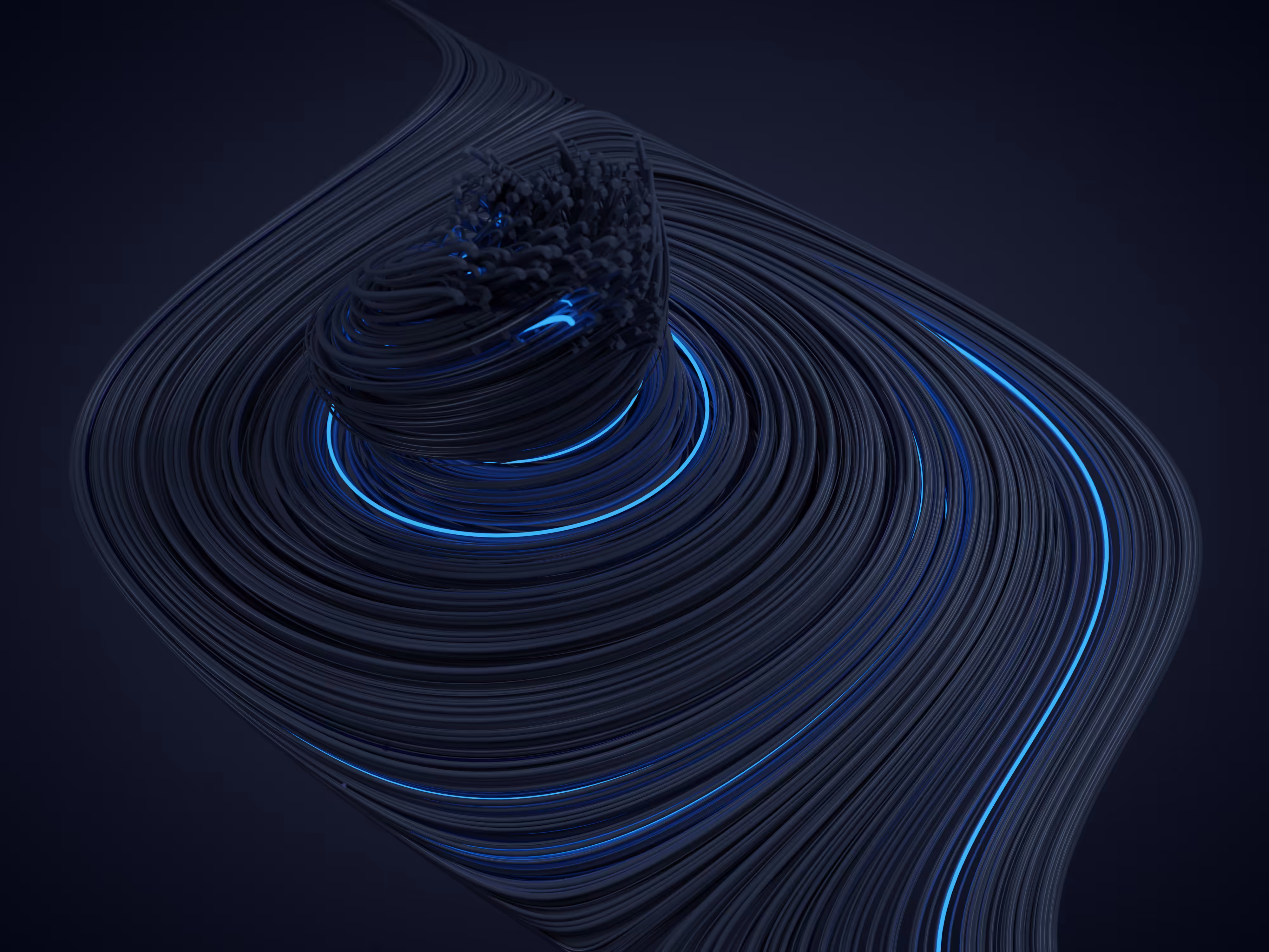 Blue Neon Twirl