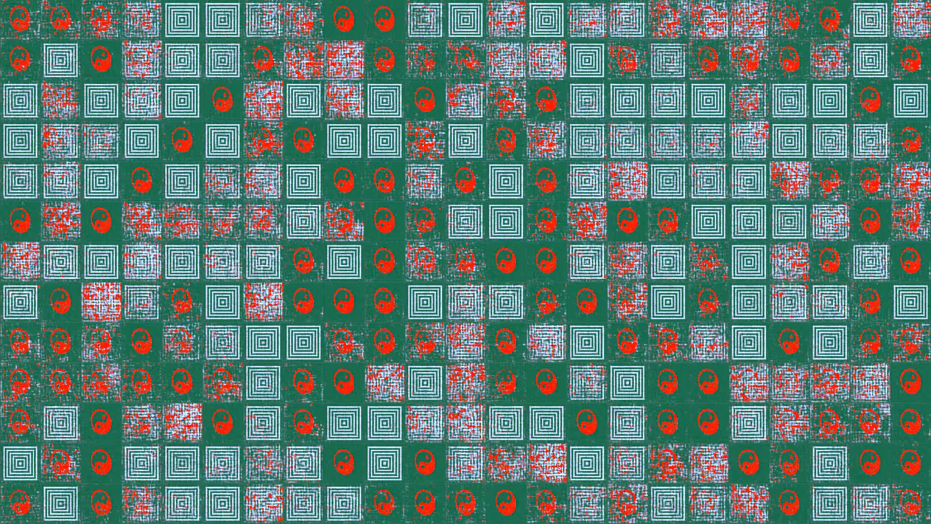 Squares Yin Yang Mosaic 2K