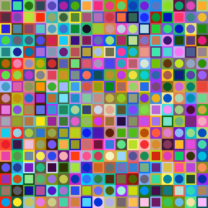 Square Dot Composition #123