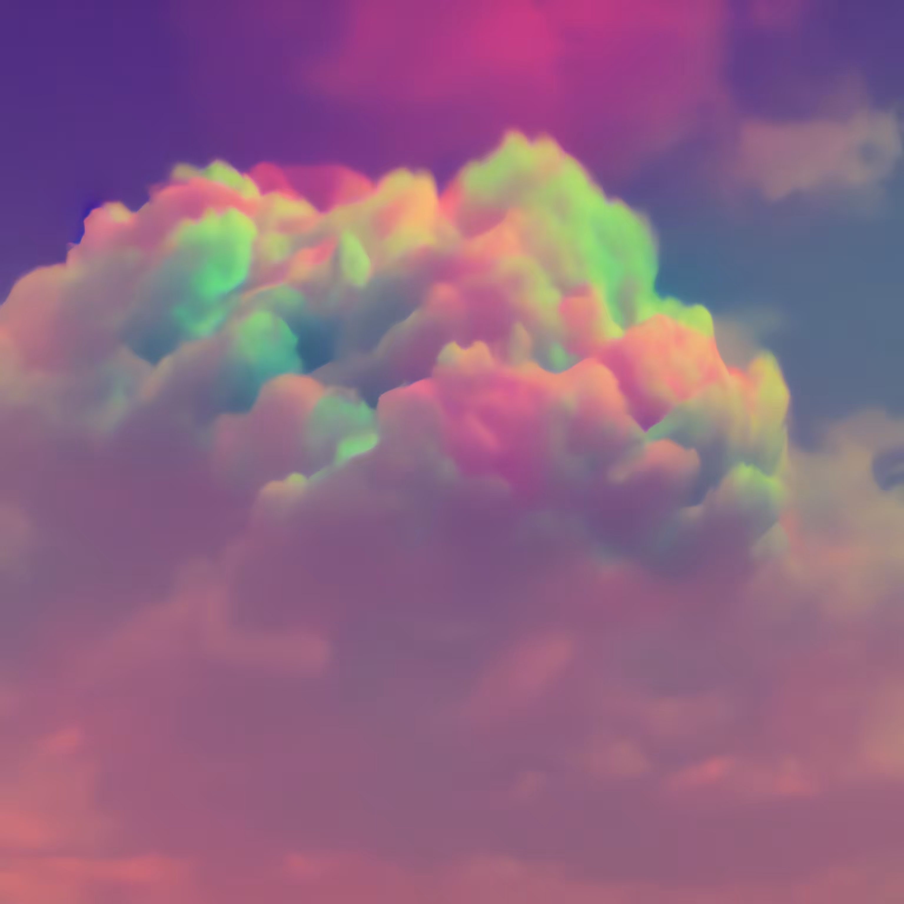 colorful ☁︎ clouds ☁︎ in symmetrical space