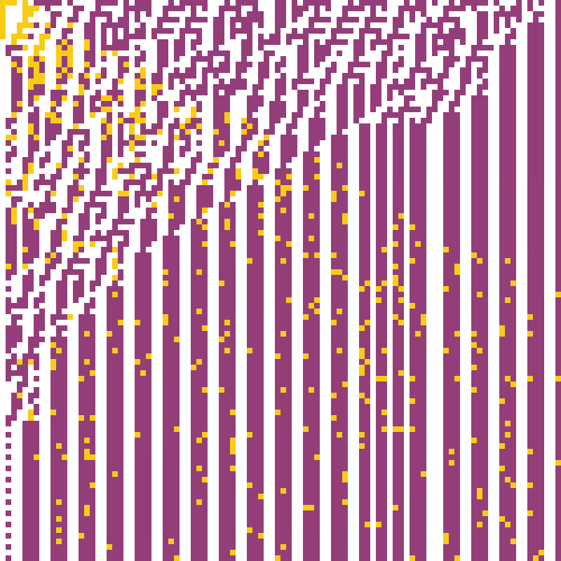 Colored Elementary Cellular Automaton #301