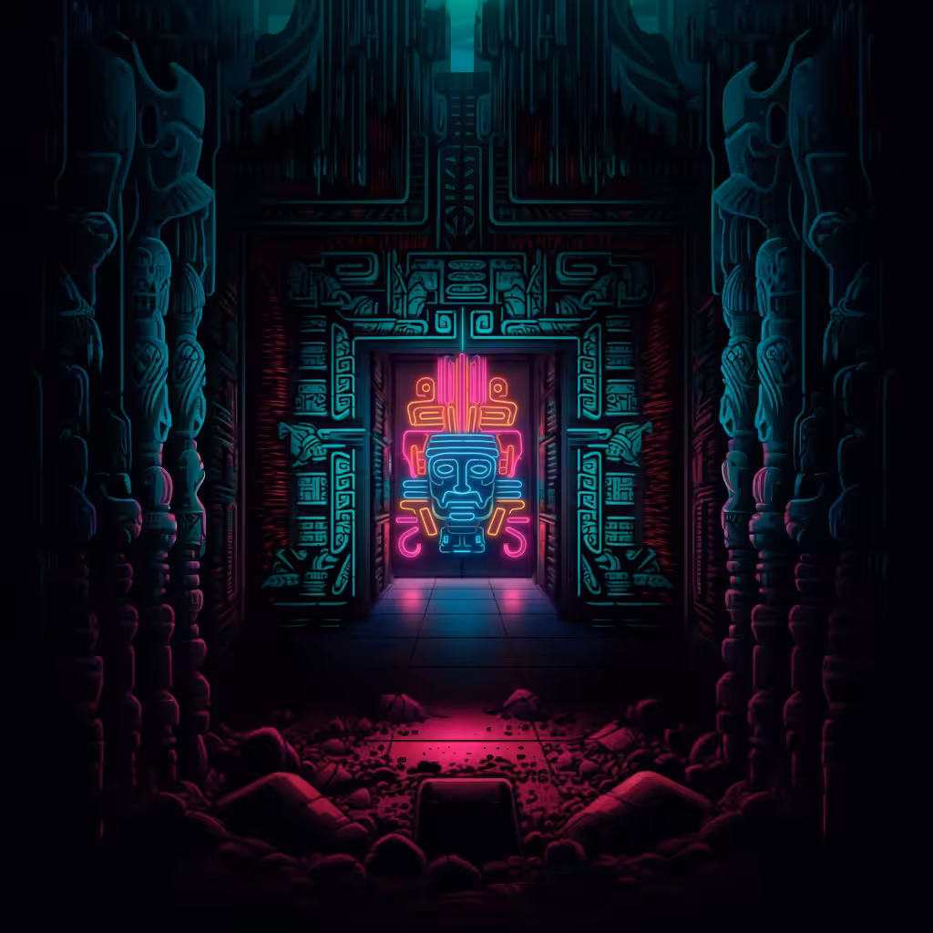 A sketch for a neon God