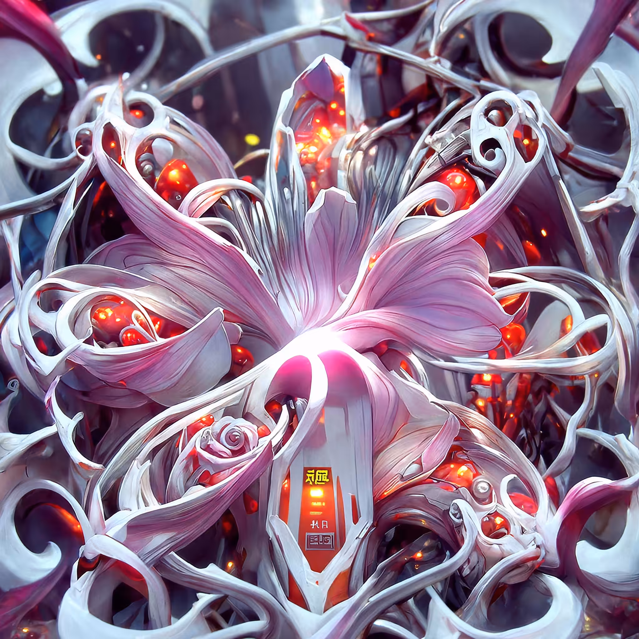 Bionic White Flower Blossom Matrix
