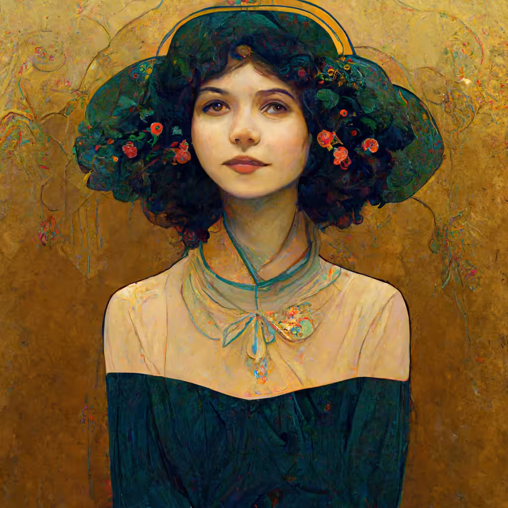 Adelle Hershberger Art Nouveau Portrait