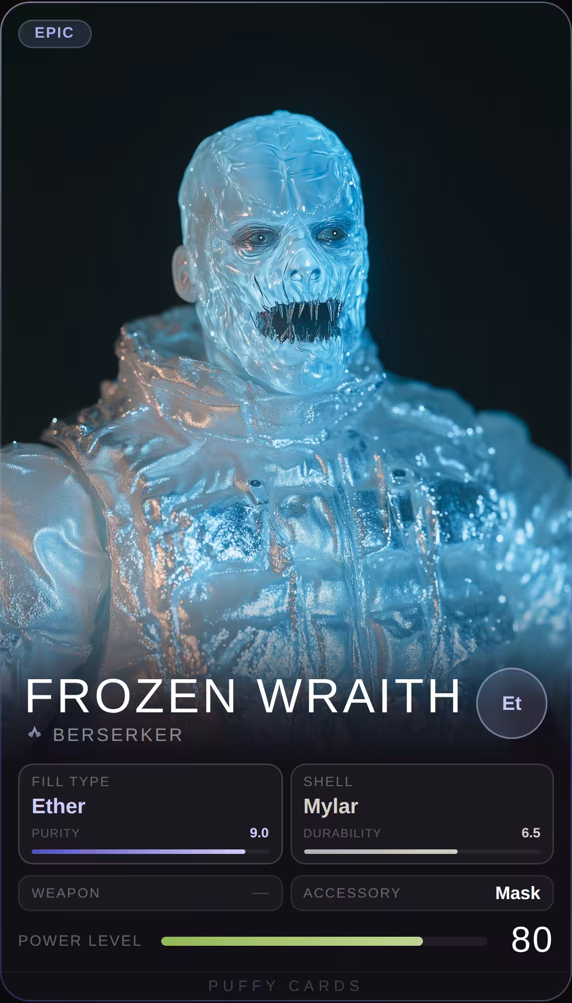 Puffy Cards: Frozen Wraith