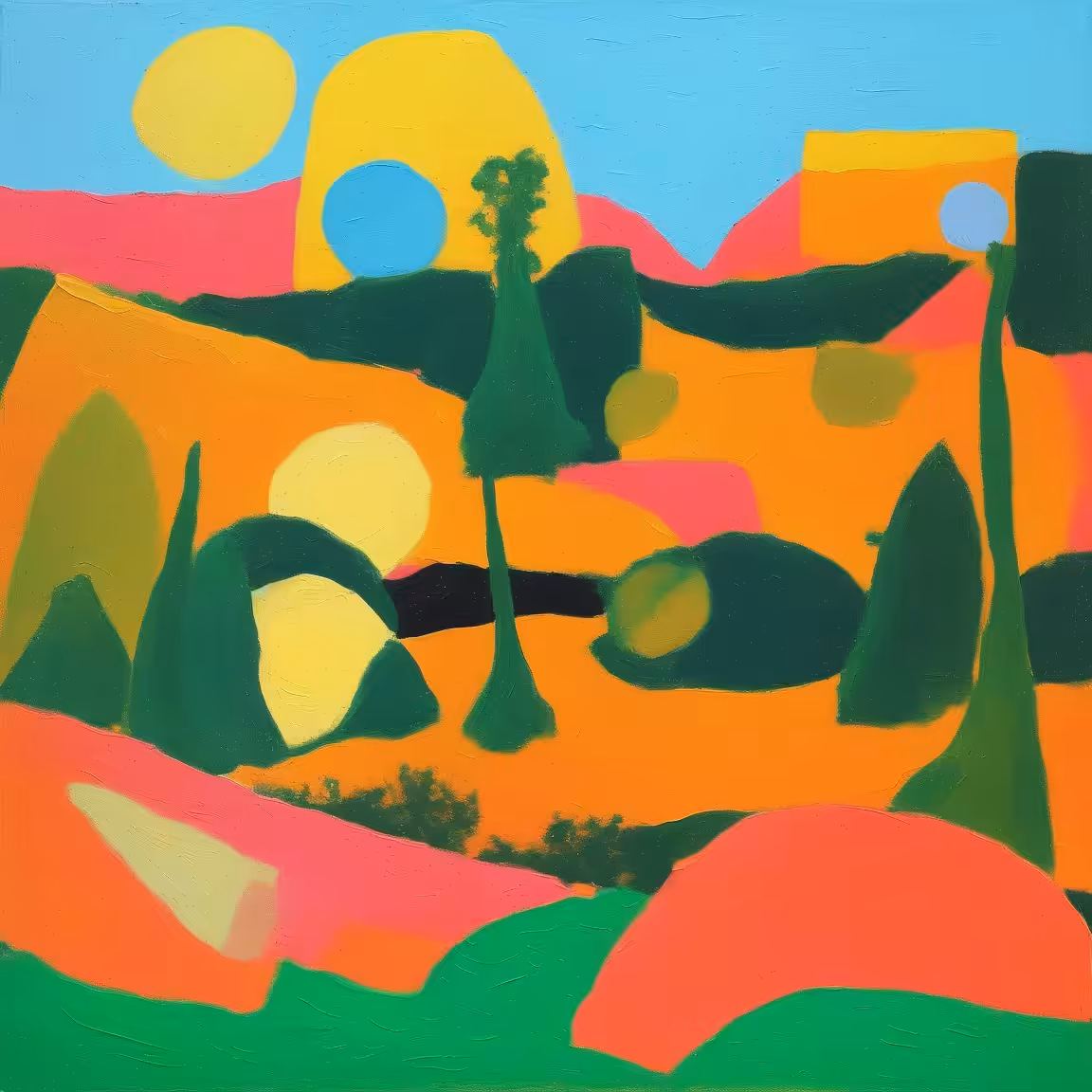 Elemental effortless study of semi-abstract natural landscapes #28