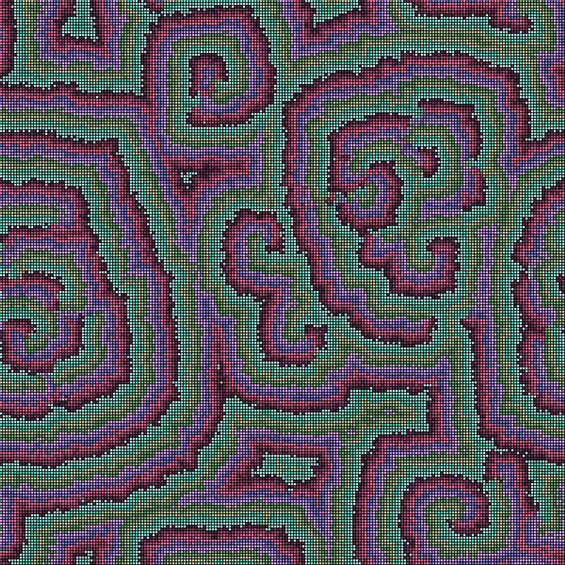 Reaction Diffusion Cellular Automata #47