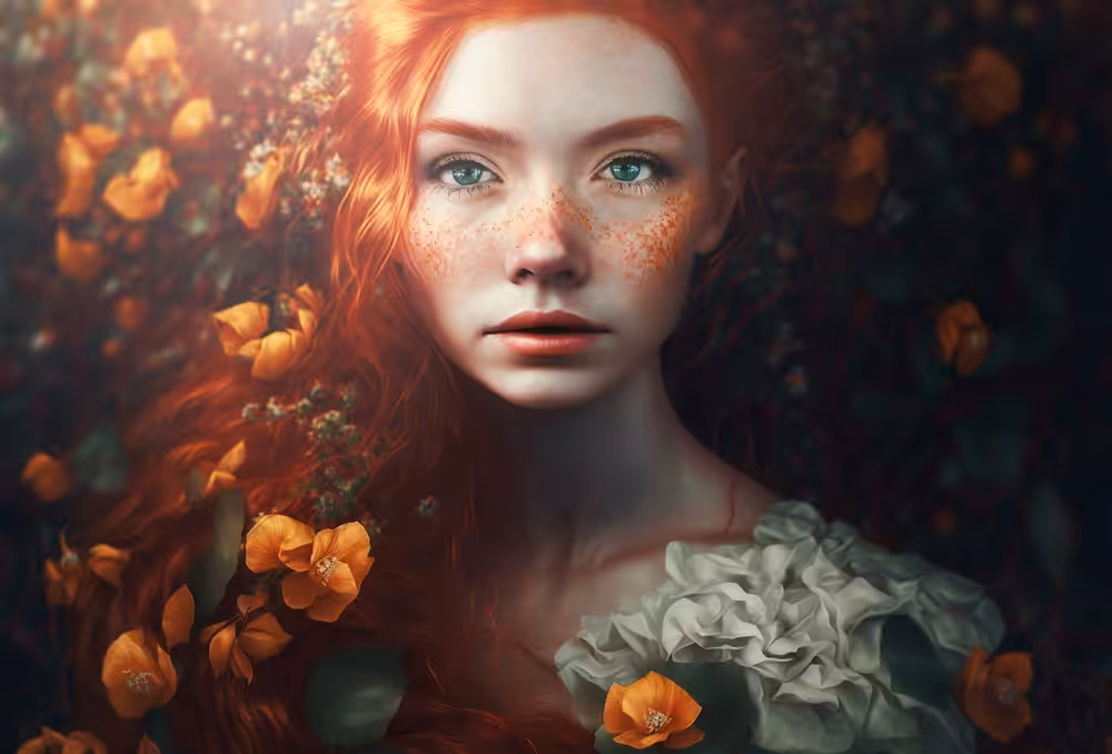 Fox and Flowers
