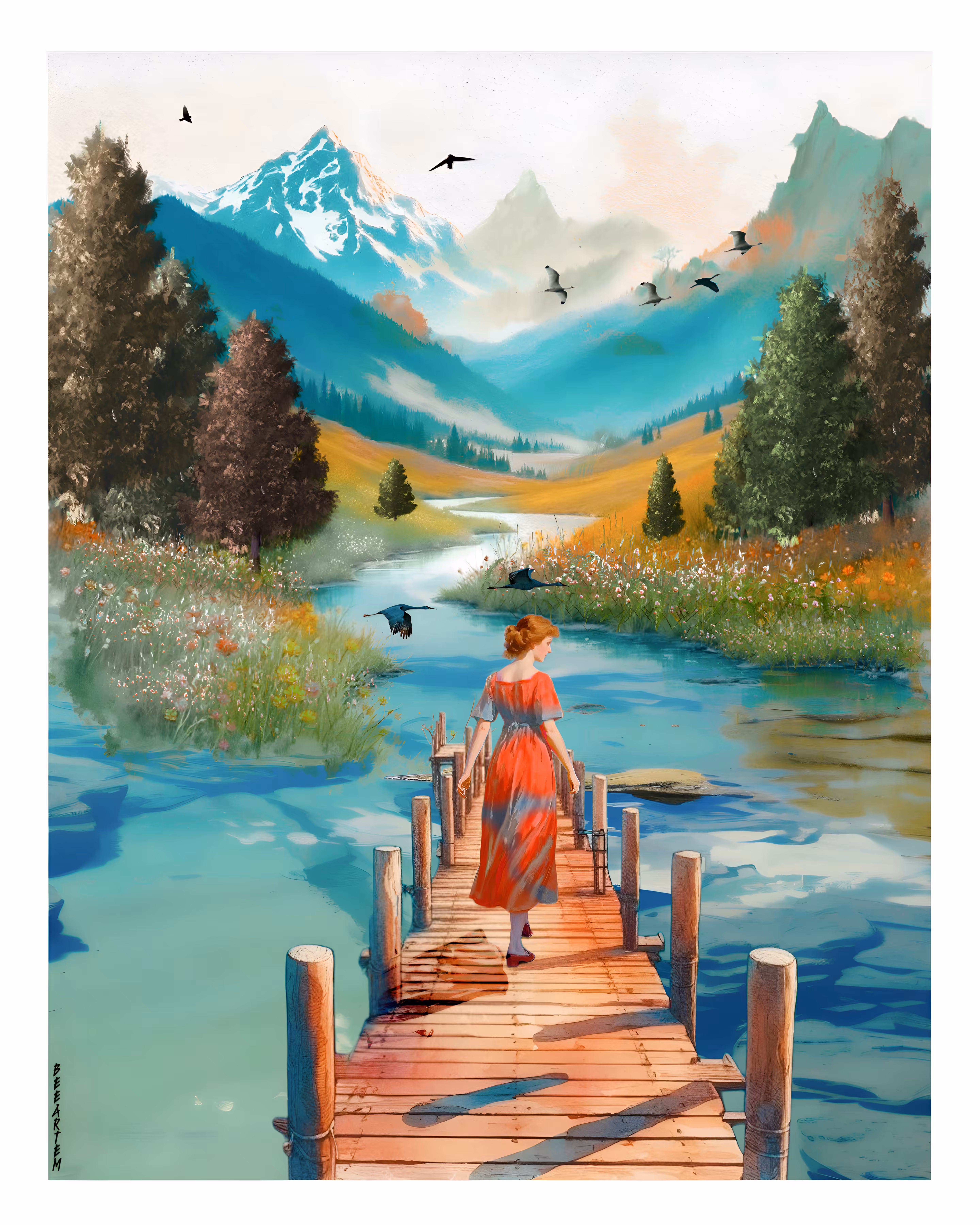 She Walks Between Worlds