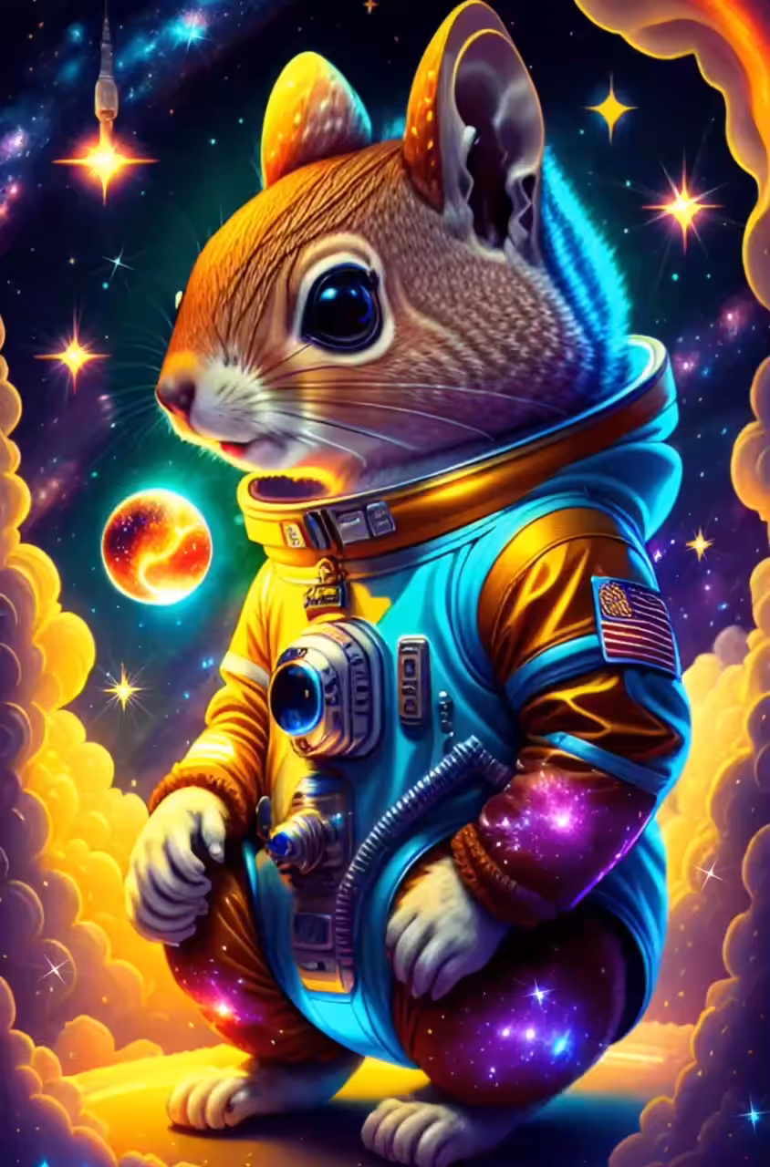 Squirrel in space 