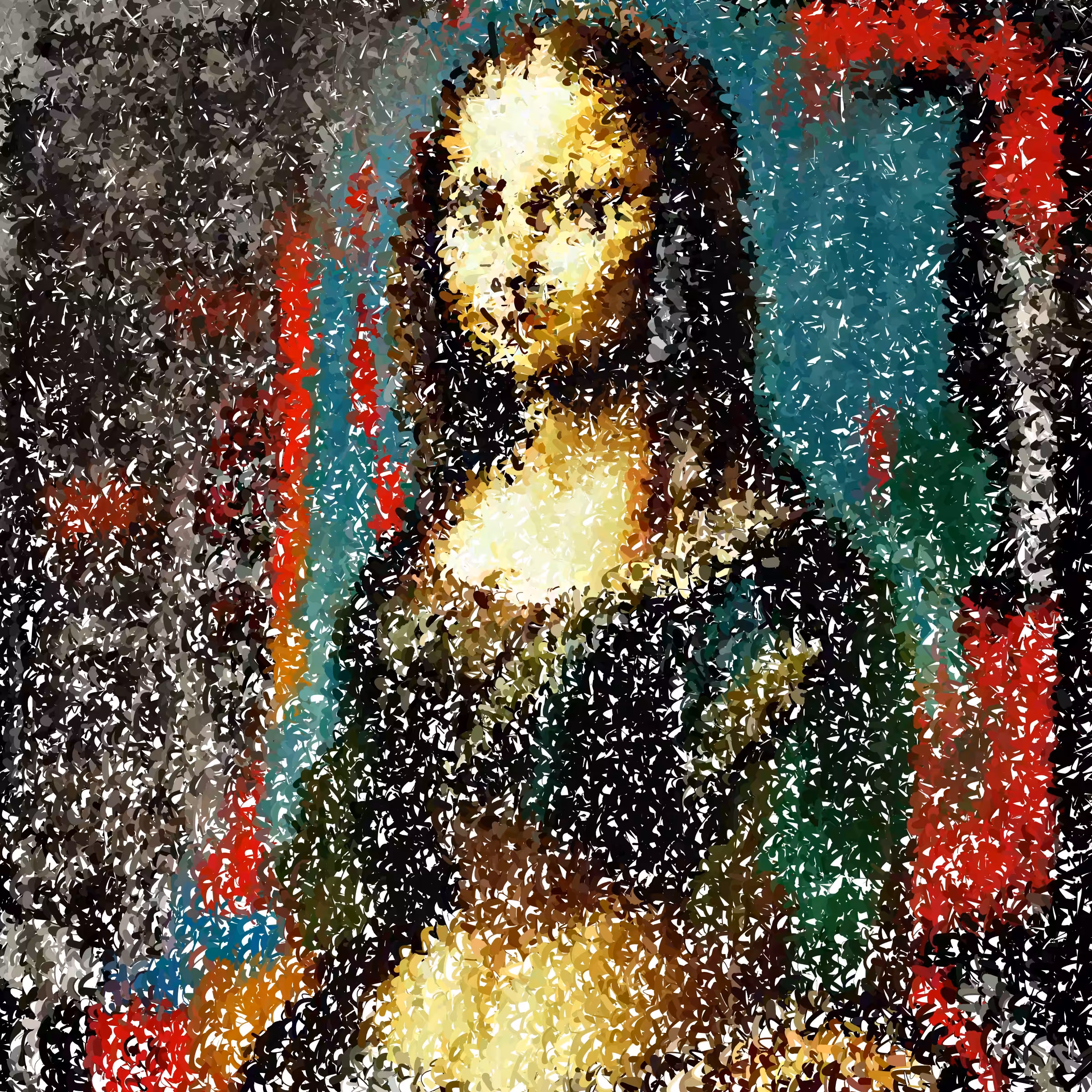 Generative Arts: Madonna alias Mona Lista, Medium size Abstract Generative Art From ArtH2O 2023