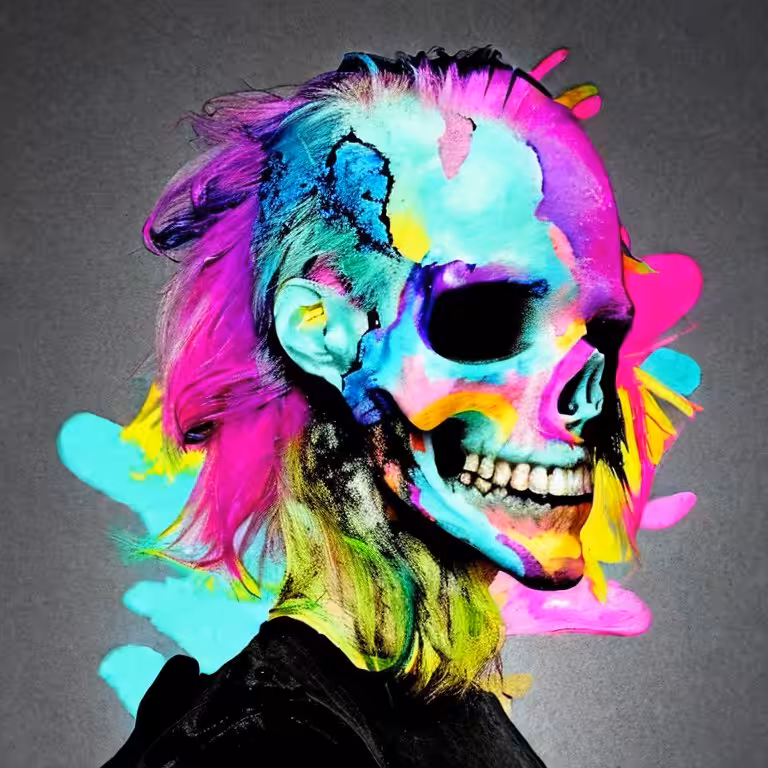 Cotton Candy Skull #77