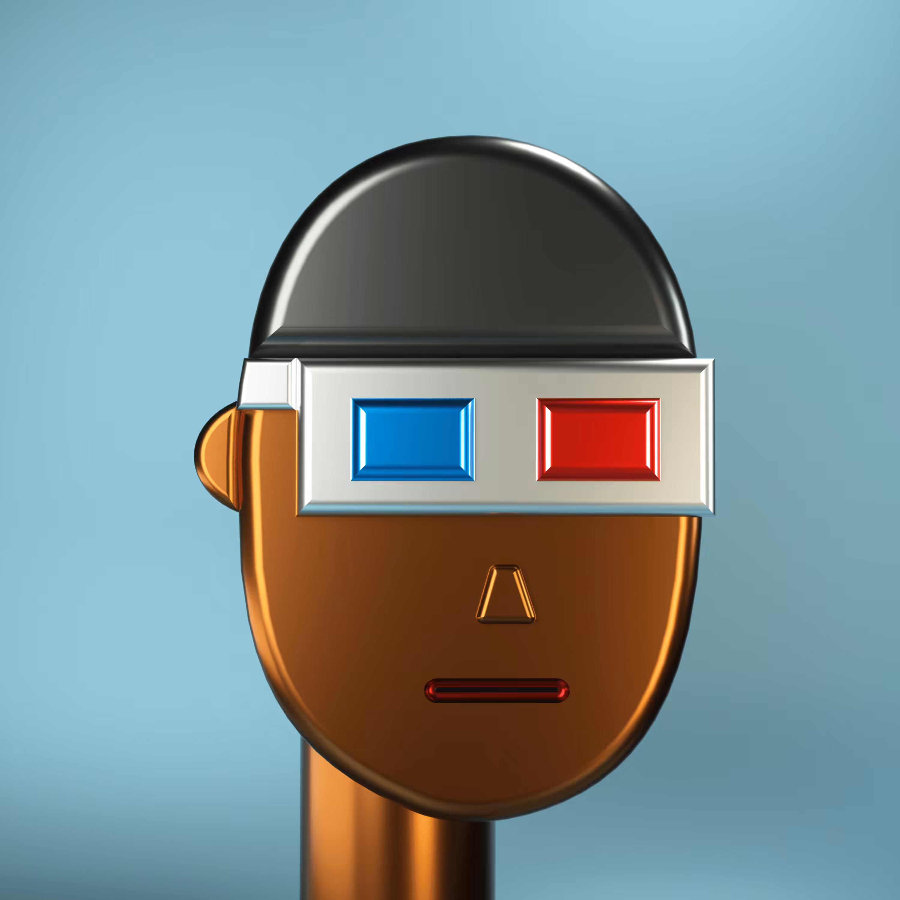 3D Chrome Punks: 3D Chrome Punk #0006