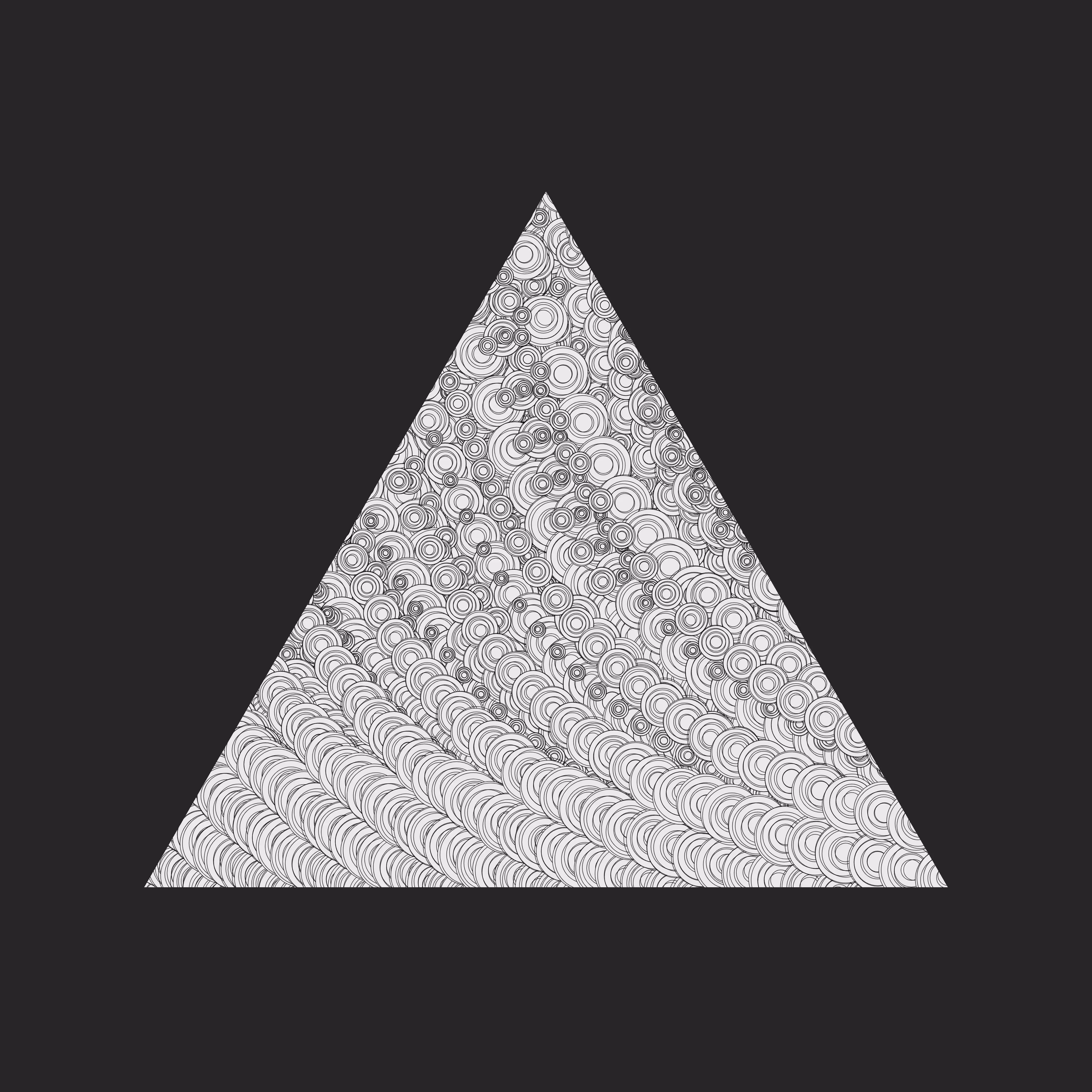 triptych: square circle TRIANGLE