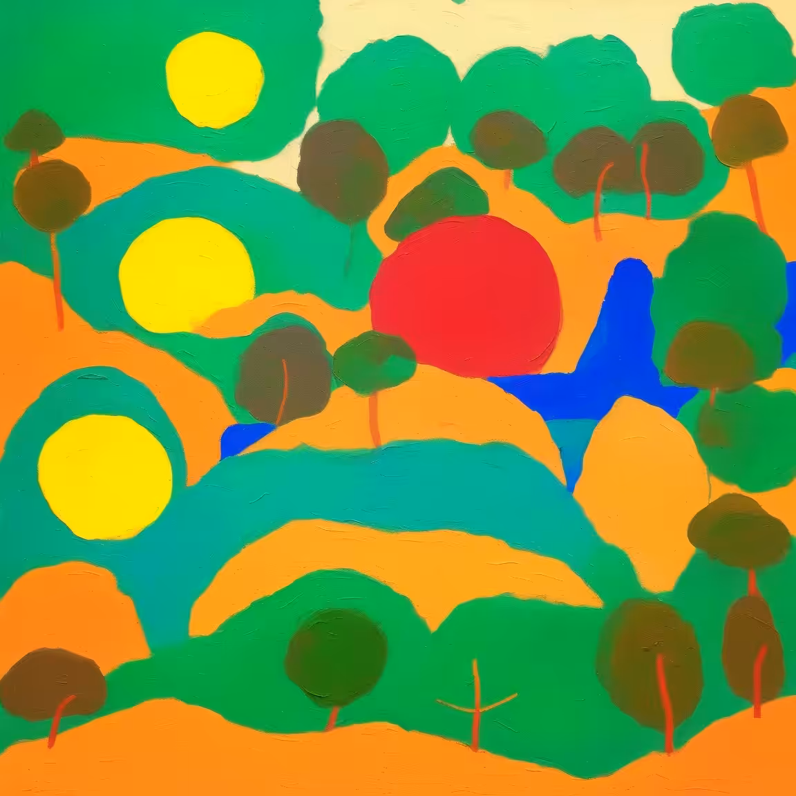 Elemental effortless study of semi-abstract natural landscapes #25