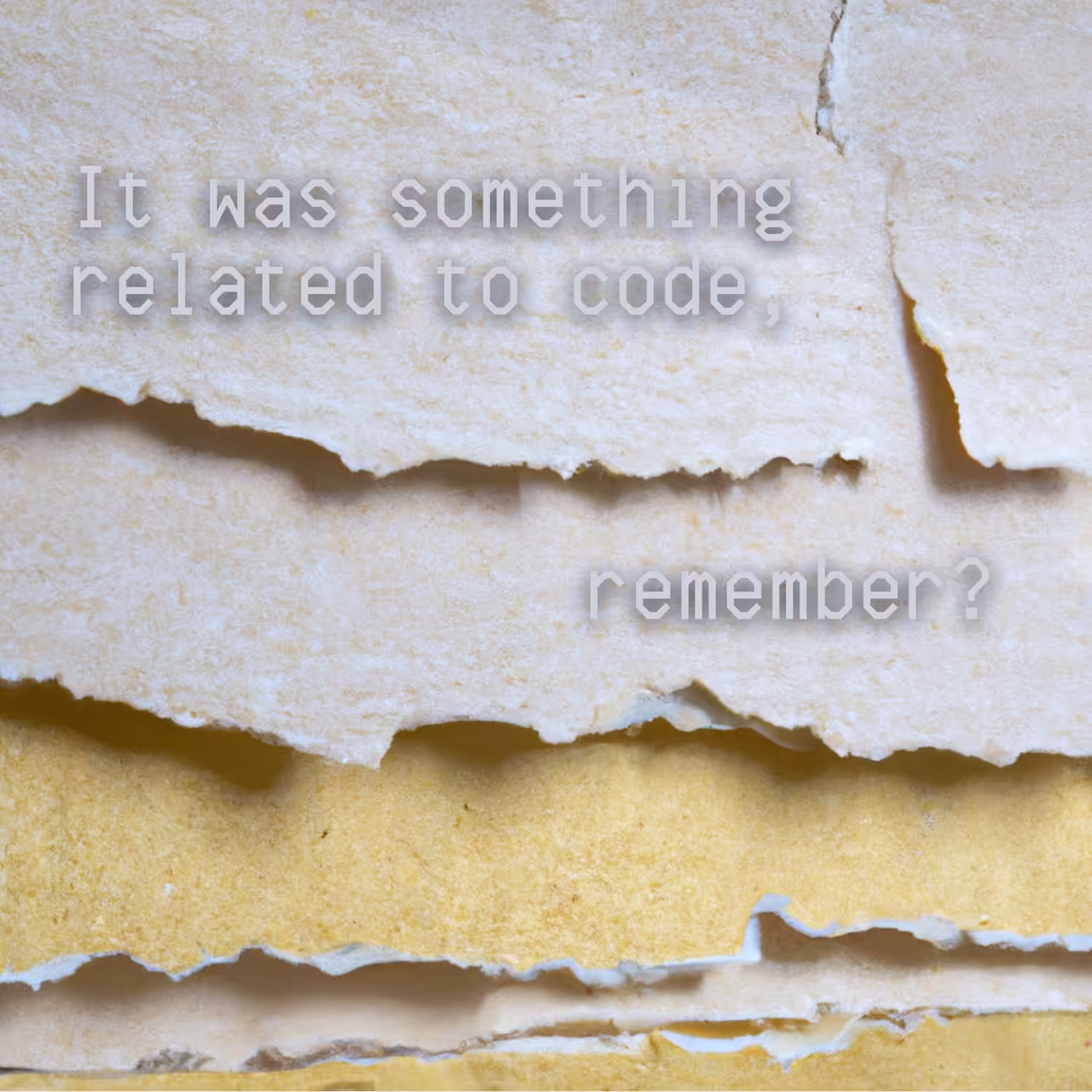 UNSTATIONERY: It was something related to code