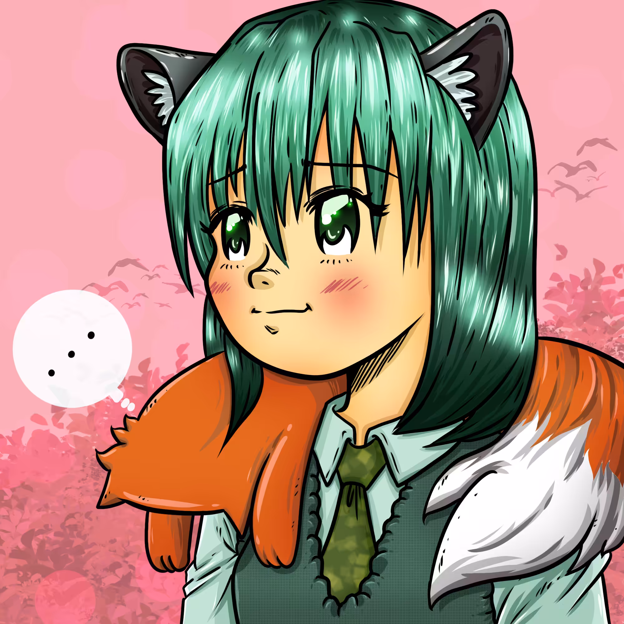 Fox Laydown on Her Shoulder
