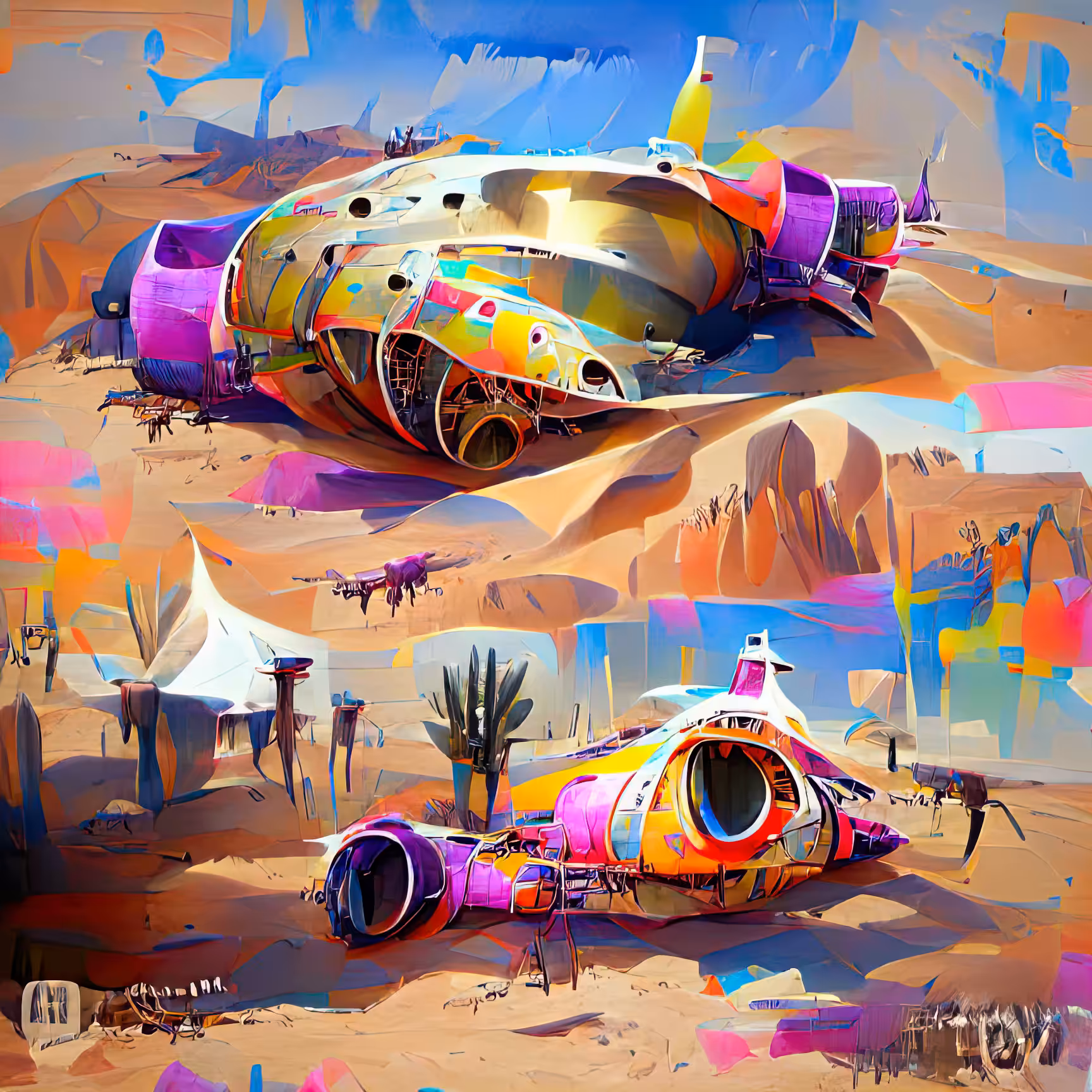 Anne Spalter AI Spaceships: Desert Frigate 366/501