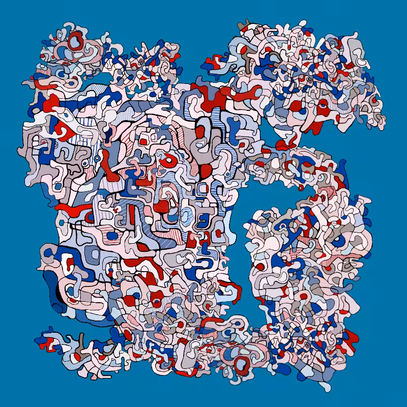 Swim in Dubuffet Thought #1