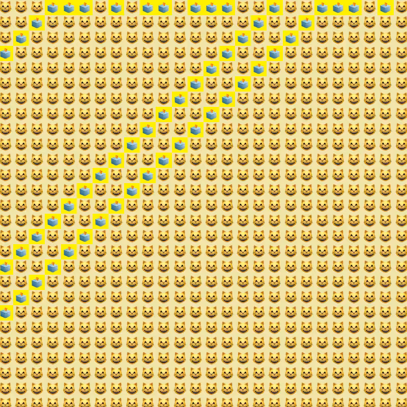 Elementary Cellular Emoji Automata #736