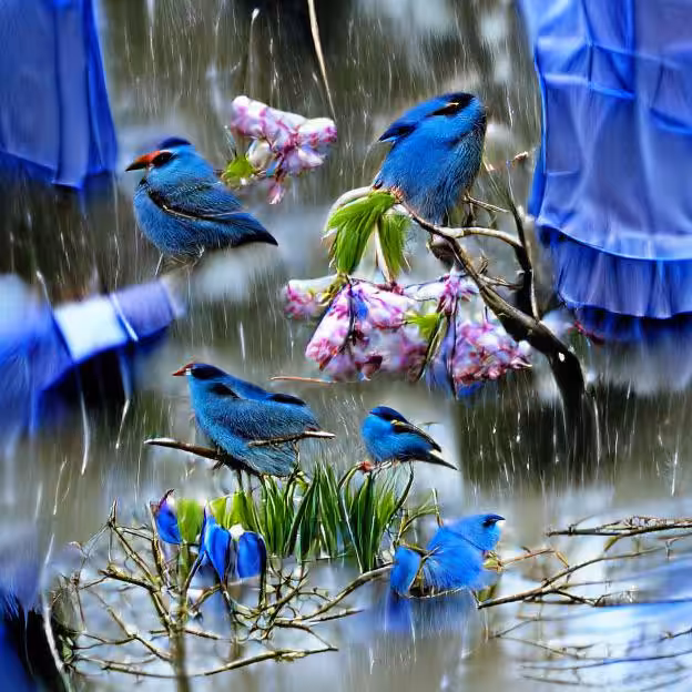 Spring Showers Bring Singing Bluebirds