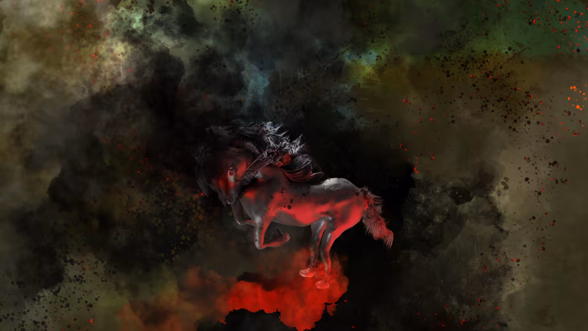 黒馬　black horse