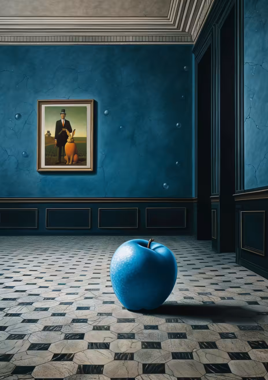 Self Portrait of a Blue Apple