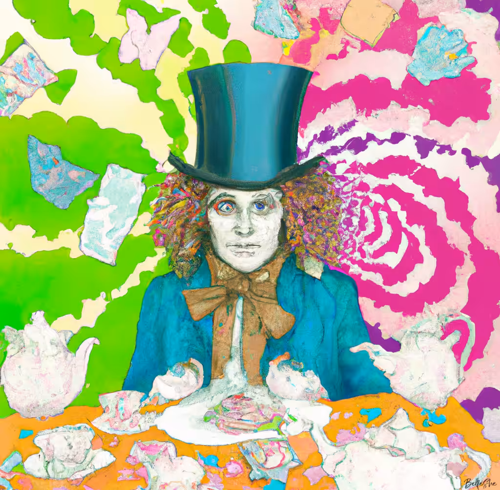 A psychedelic tea time time with the Mad Hatter