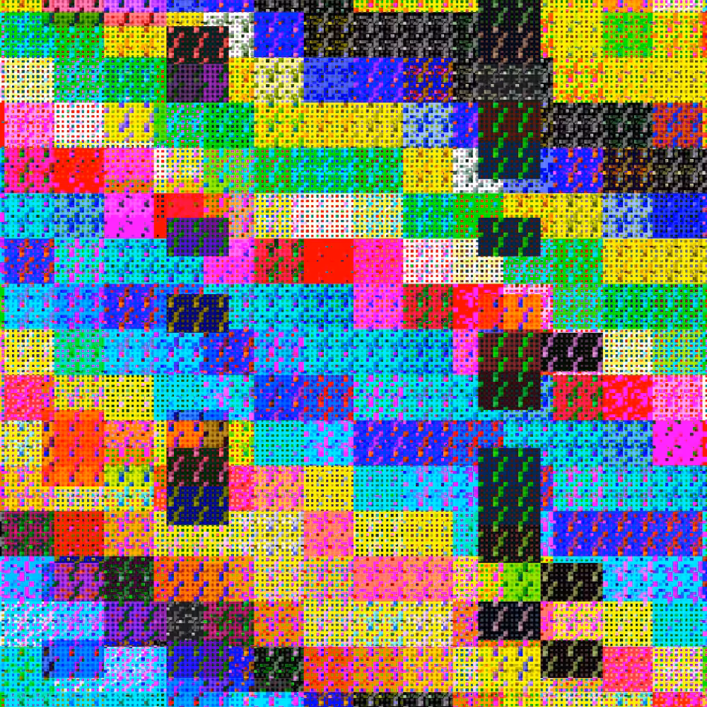 Multicolored Pixelated Field #6