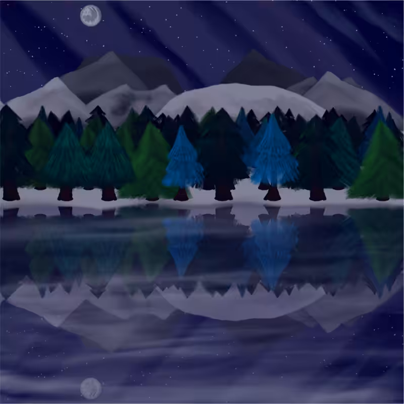 Moony Winter Lake #41