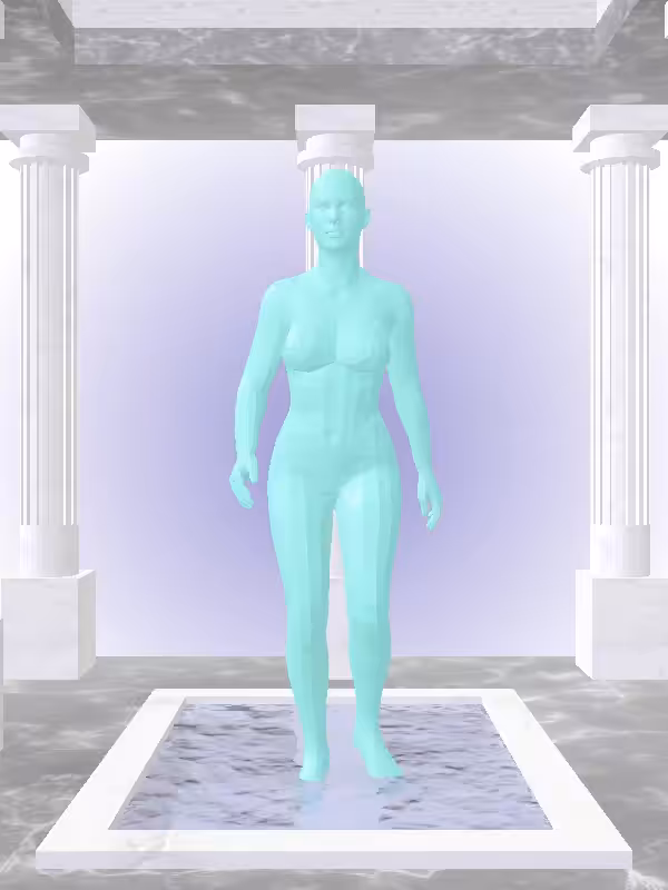HeavenComputer: The Fragmented Receding Minty Green Woman #2626