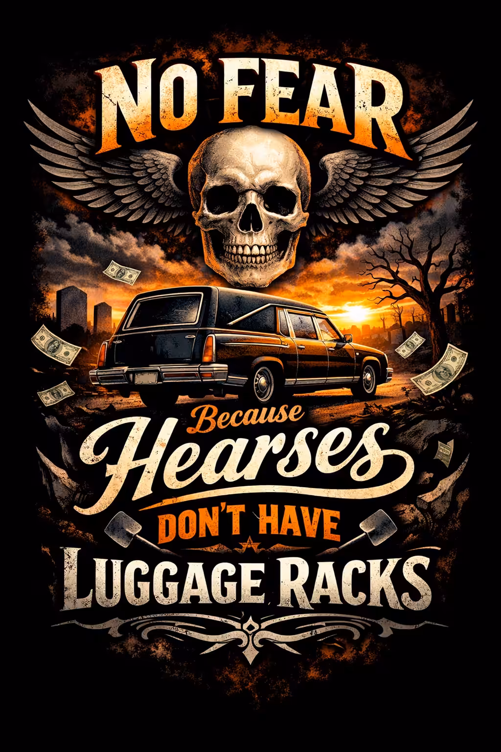 Hearses don’t have luggage racks