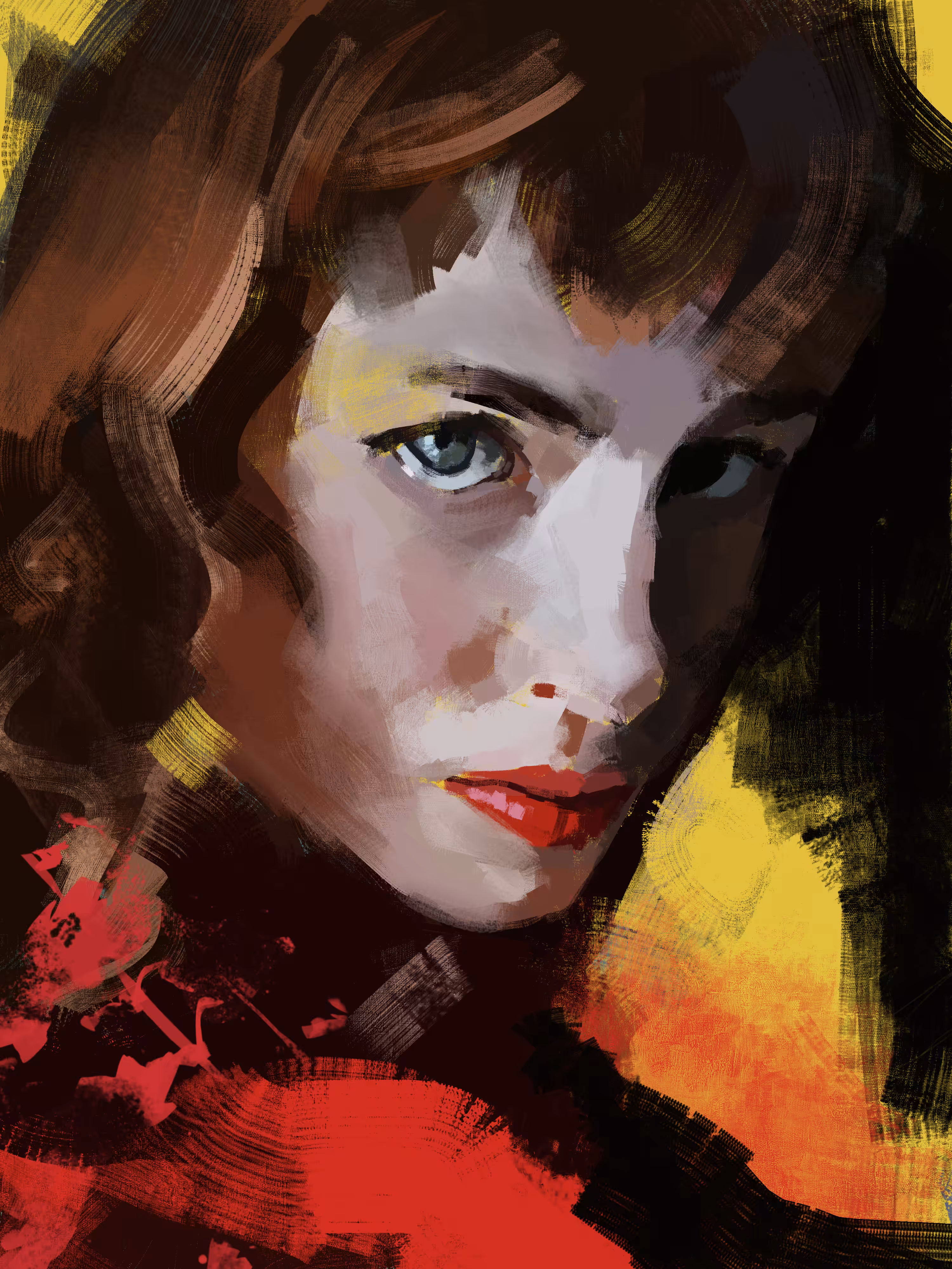 Fragment in Yellow and Red