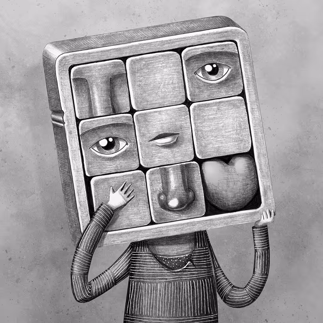 SLIDING PUZZLE grayscale